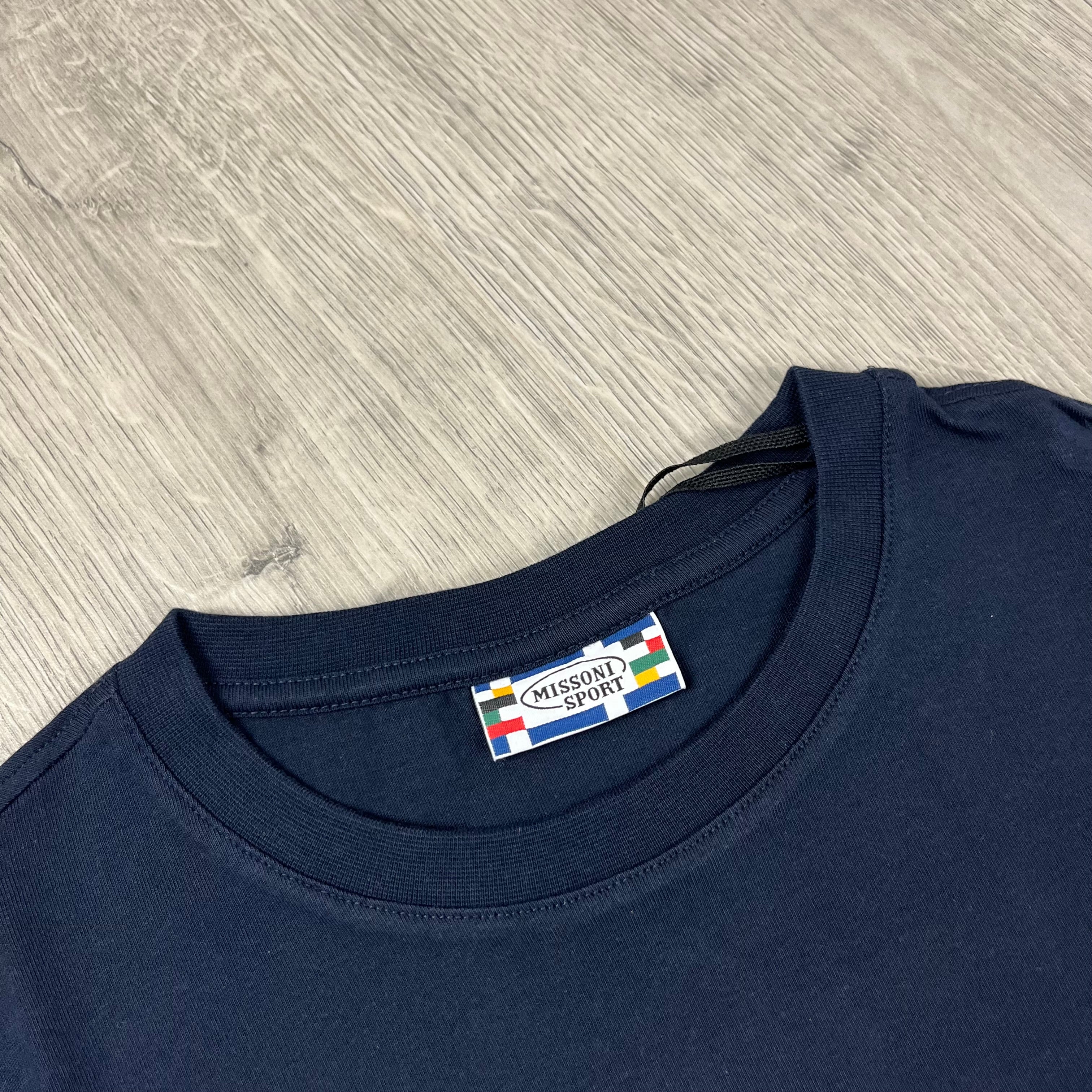 Missoni Sport T-Shirt in Navy Blue. On sale at Open Attire.