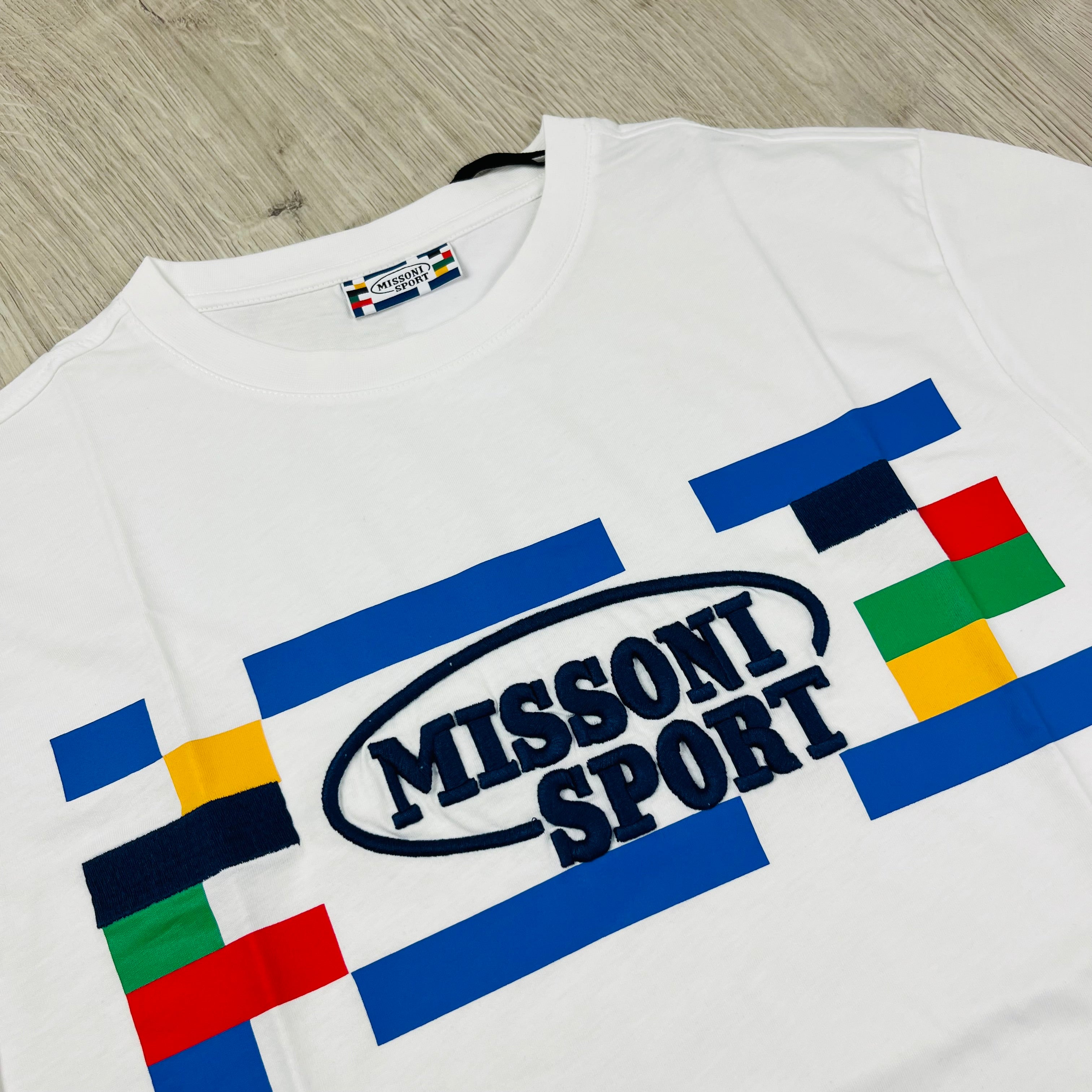 Missoni Sport T-Shirt in White. On sale at Open Attire.