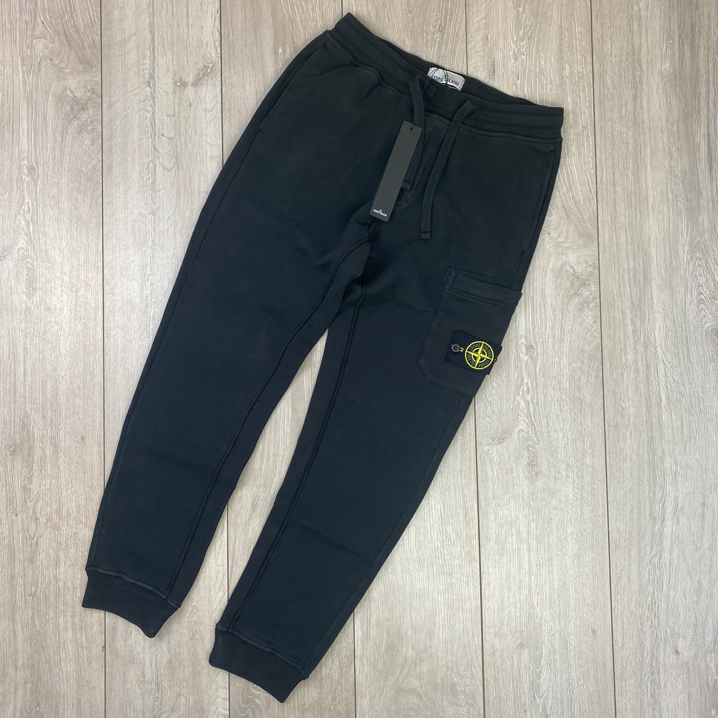 Stone Island cotton Sweatpants in Black. On sale at Open Attire.