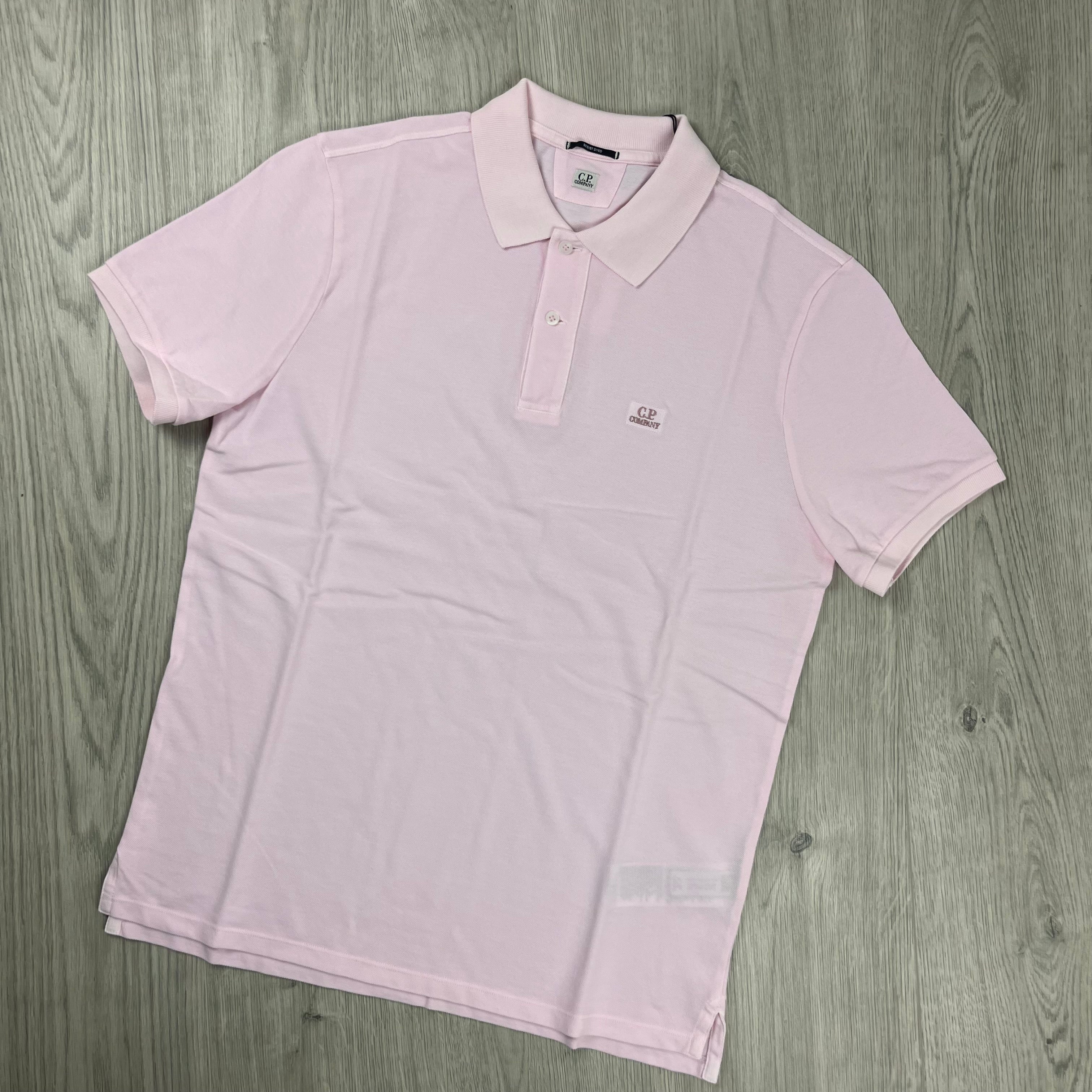 CP Company Piquet Polo Shirt - Pink