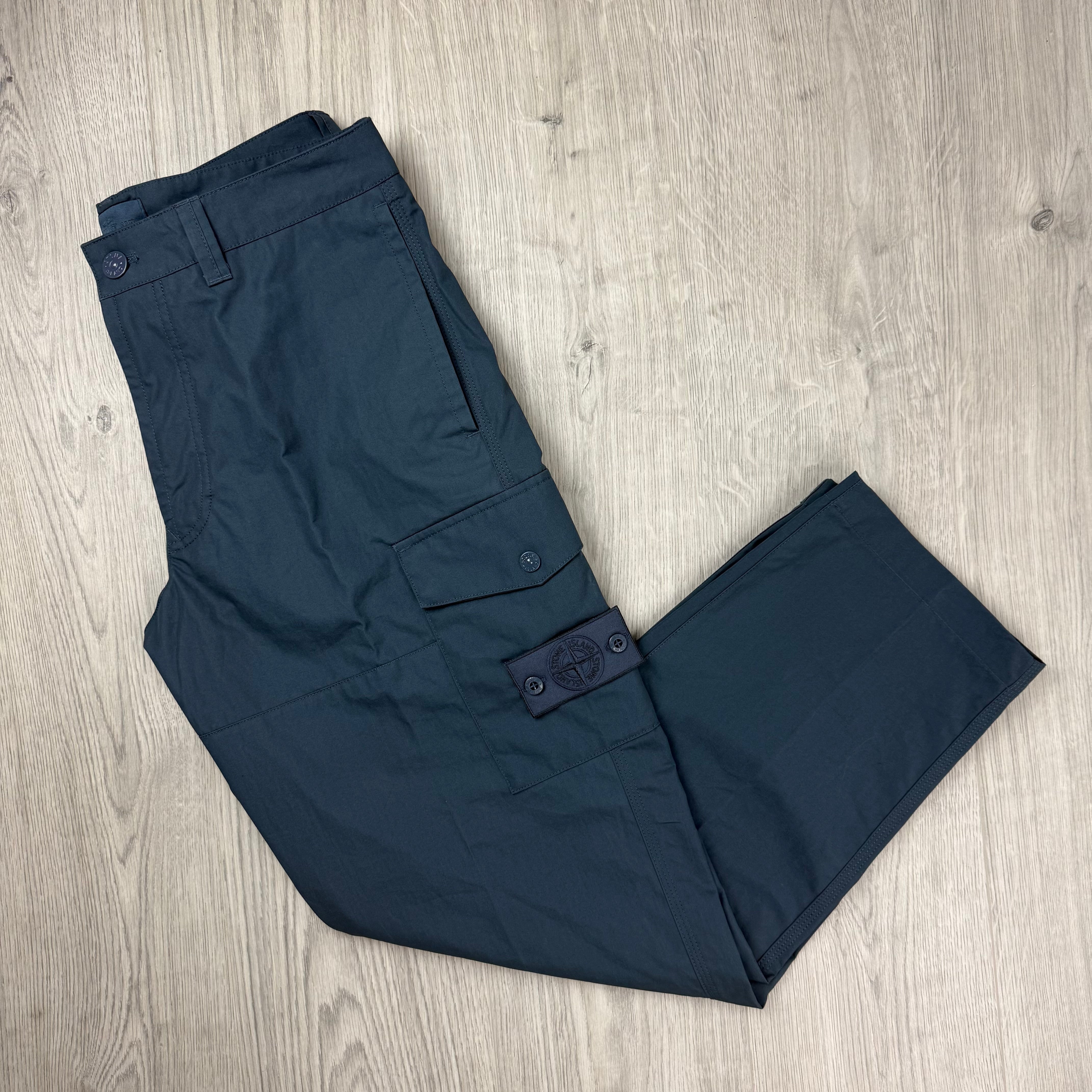 Stone Island Ghost Cargo Trousers - Slate Blue