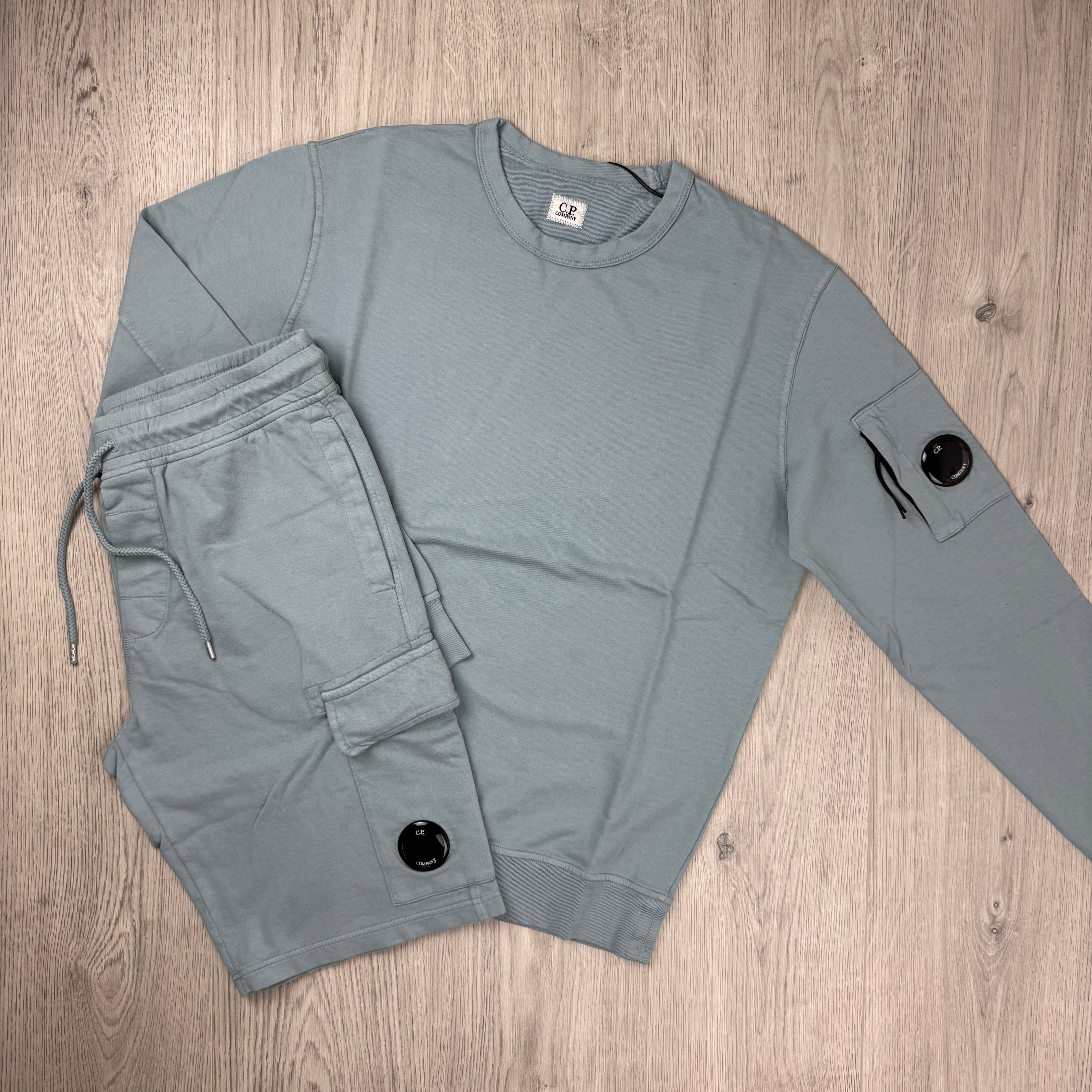 CP Company Light Fleece Tracksuit - Silver Blue
