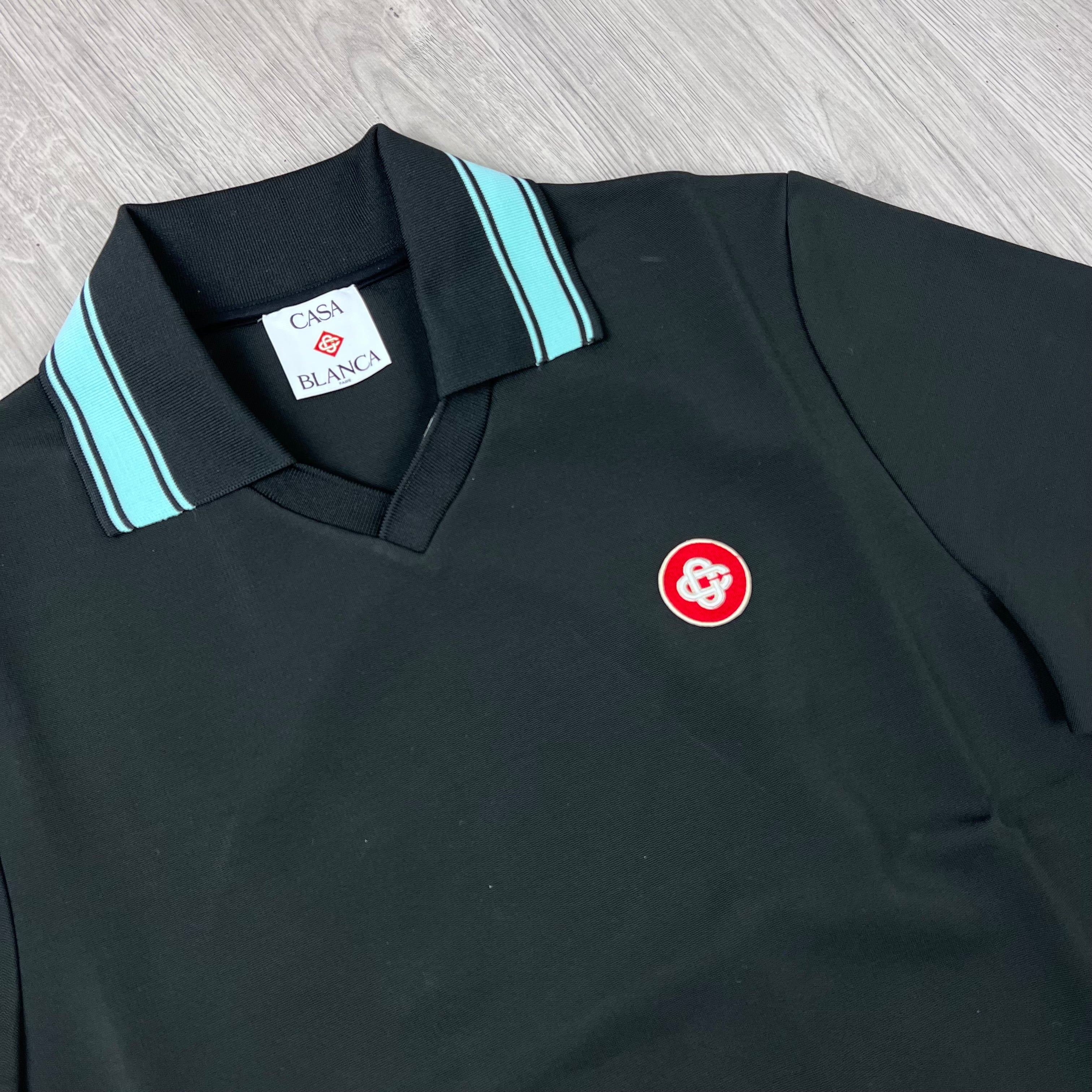 Casablanca 'Interlock' Polo Shirt - Black