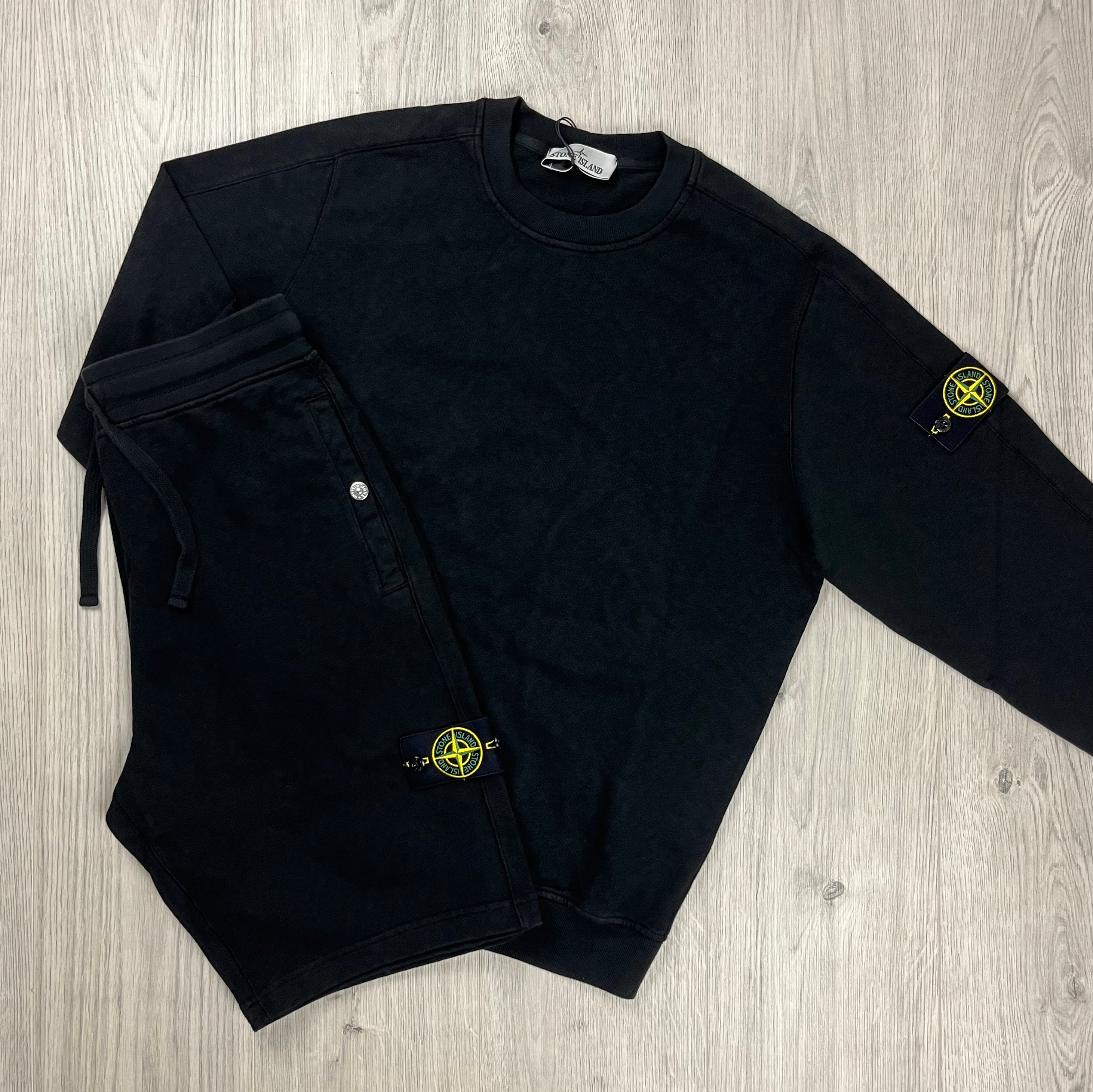 Stone Island OLD Dye Tracksuit in Black. On sale at Open Attire. 