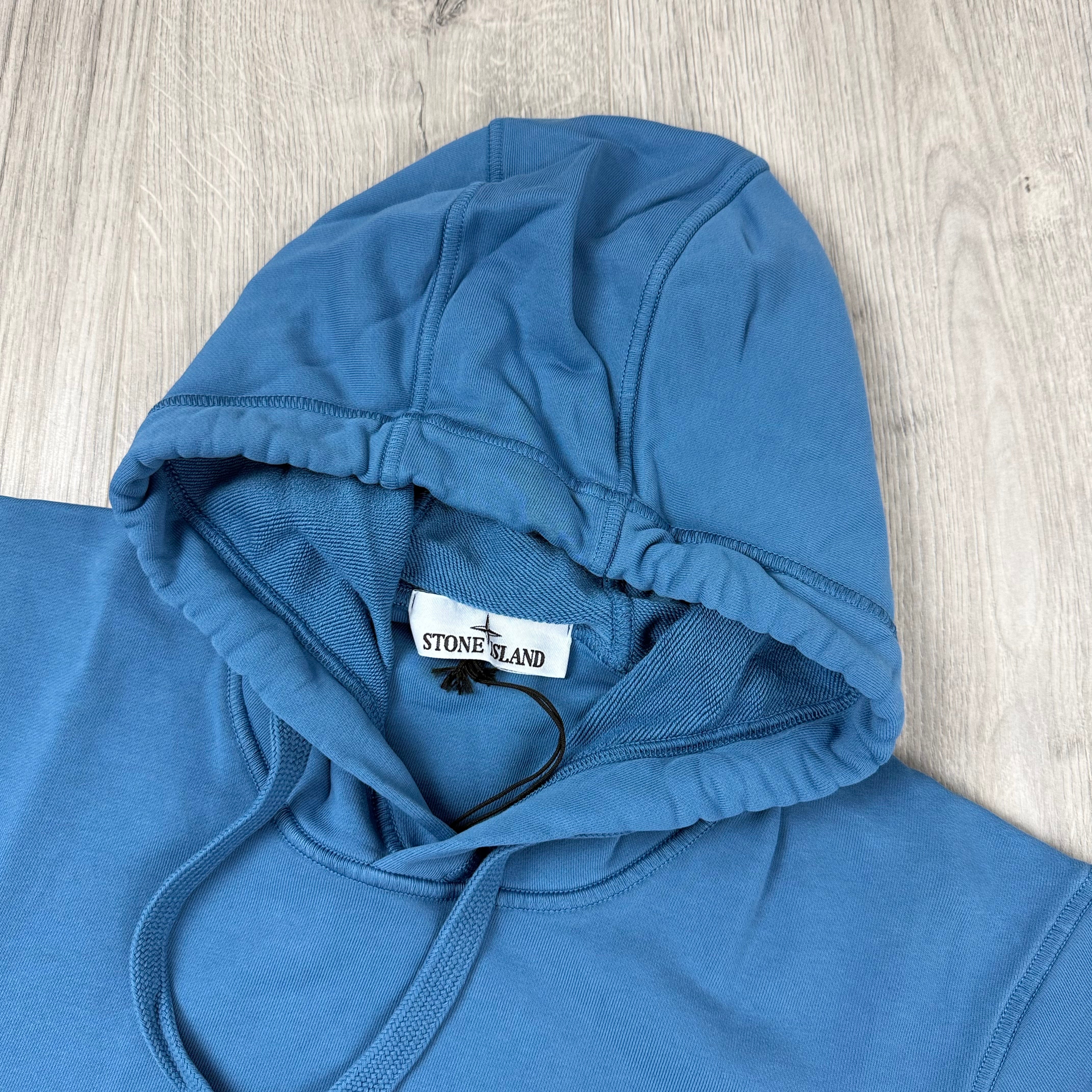 Stone Island Dyed Hoodie - Steel Blue