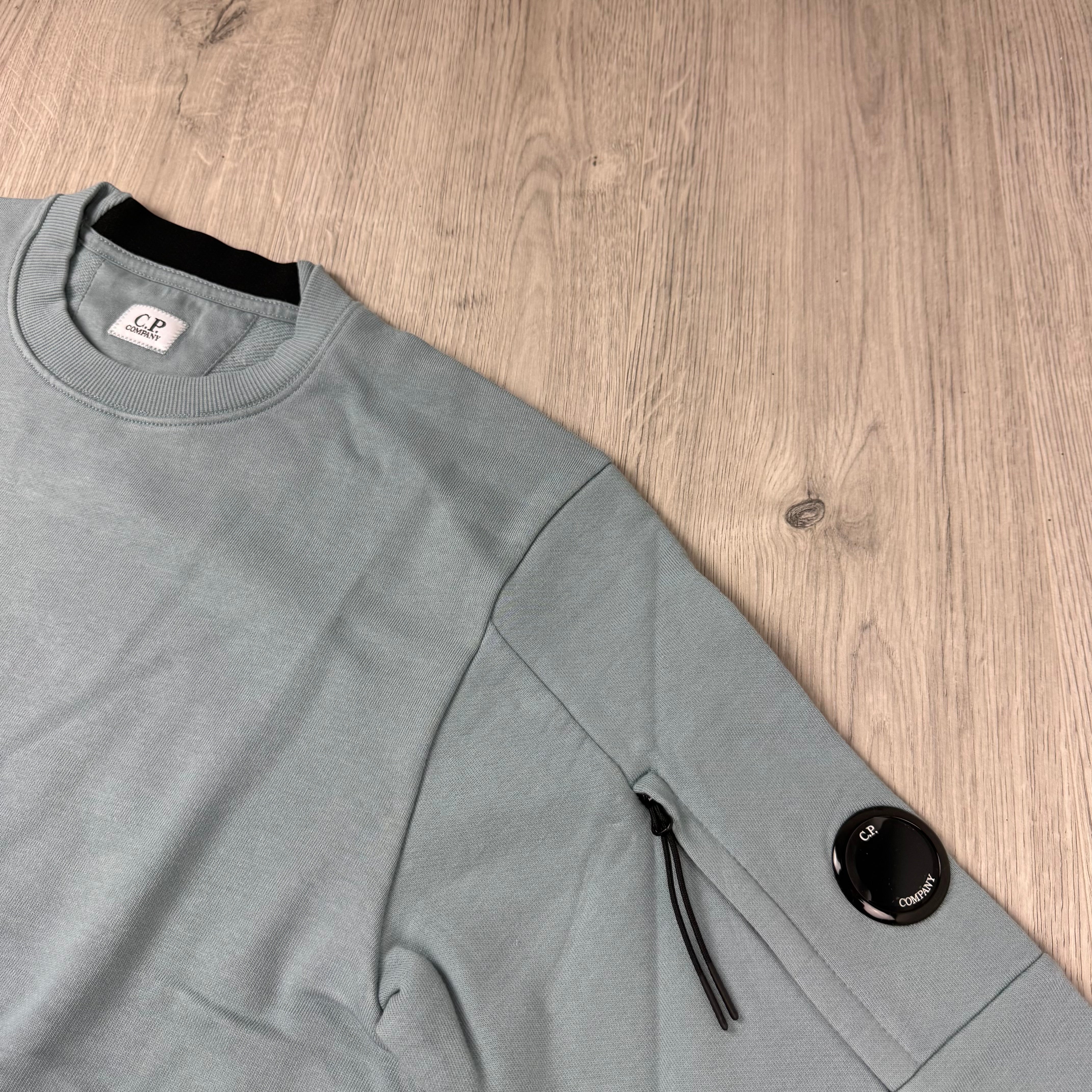 CP Company Raised Fleece Sweatshirt - Silver Blue