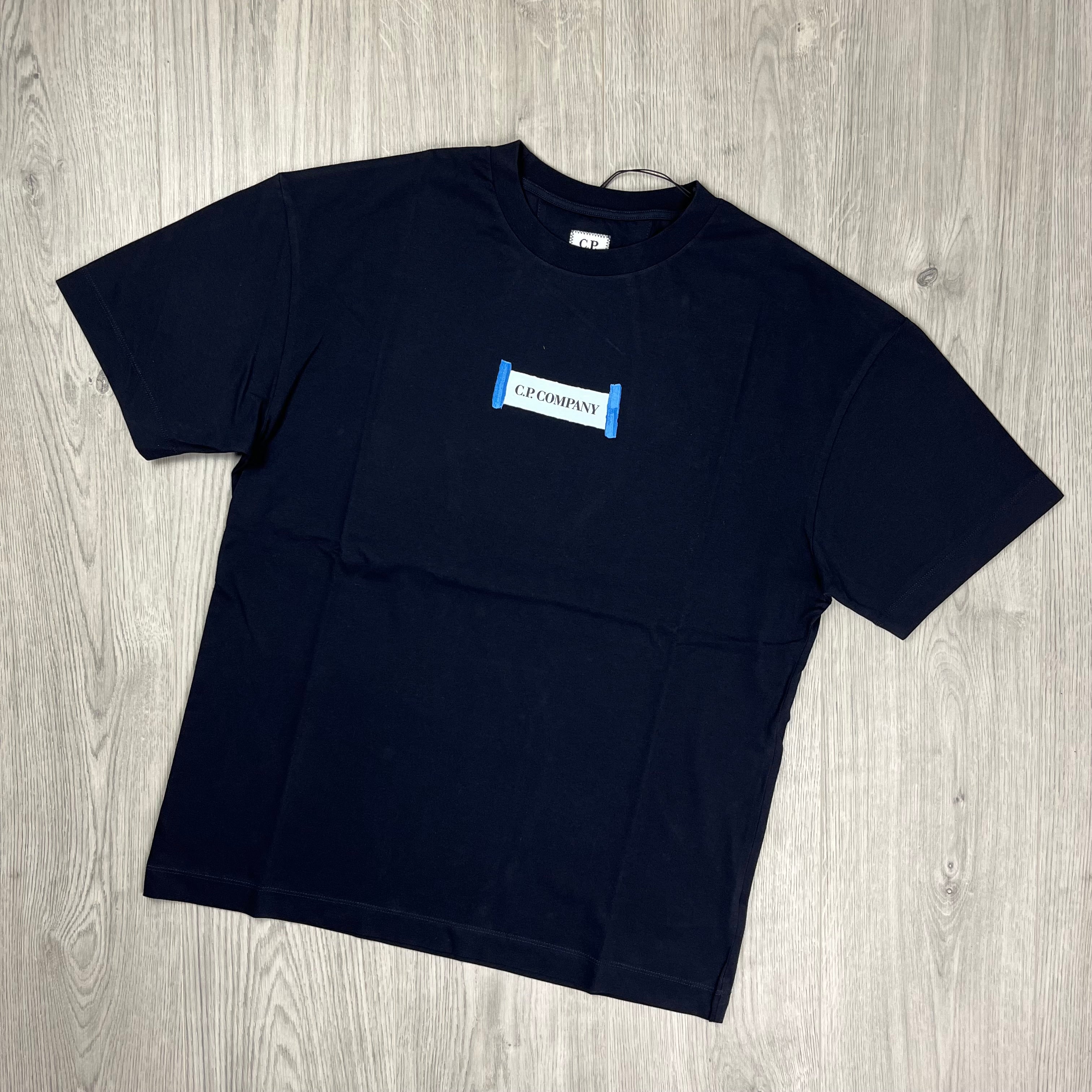 CP Company Blurred T-Shirt - Navy