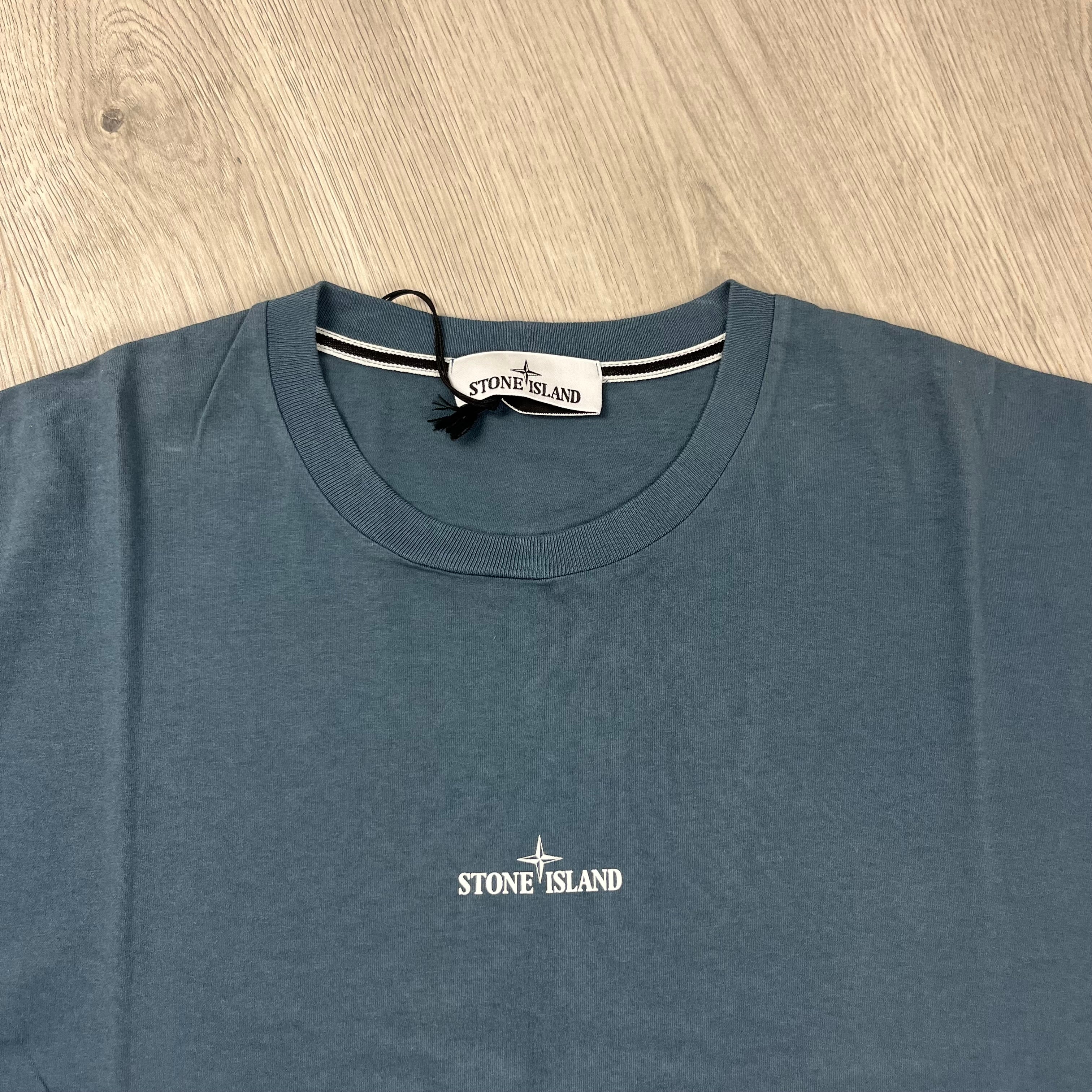 Stone Island Printed T-Shirt - Avio Blue