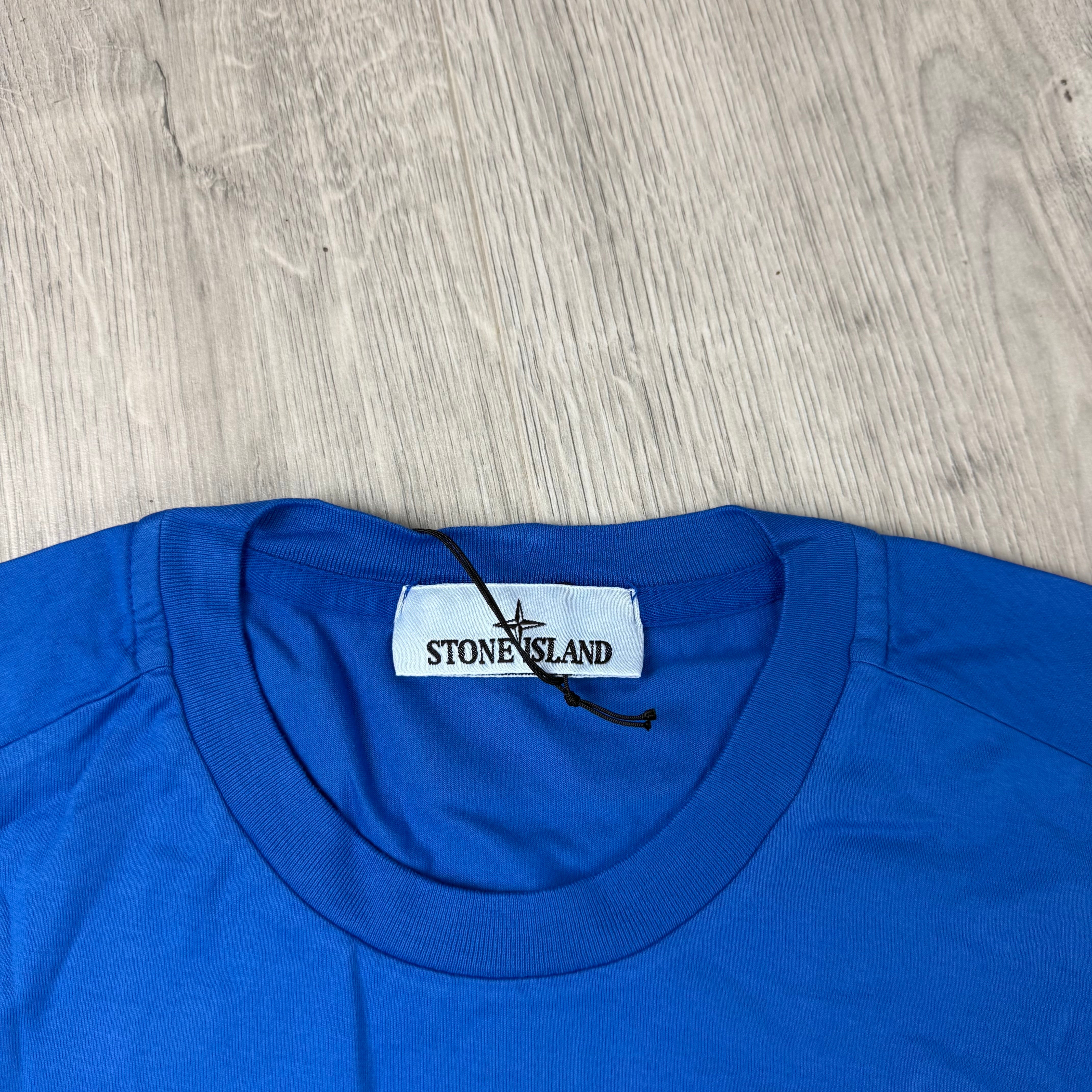 Stone Island Patch T-Shirt - Bright Blue
