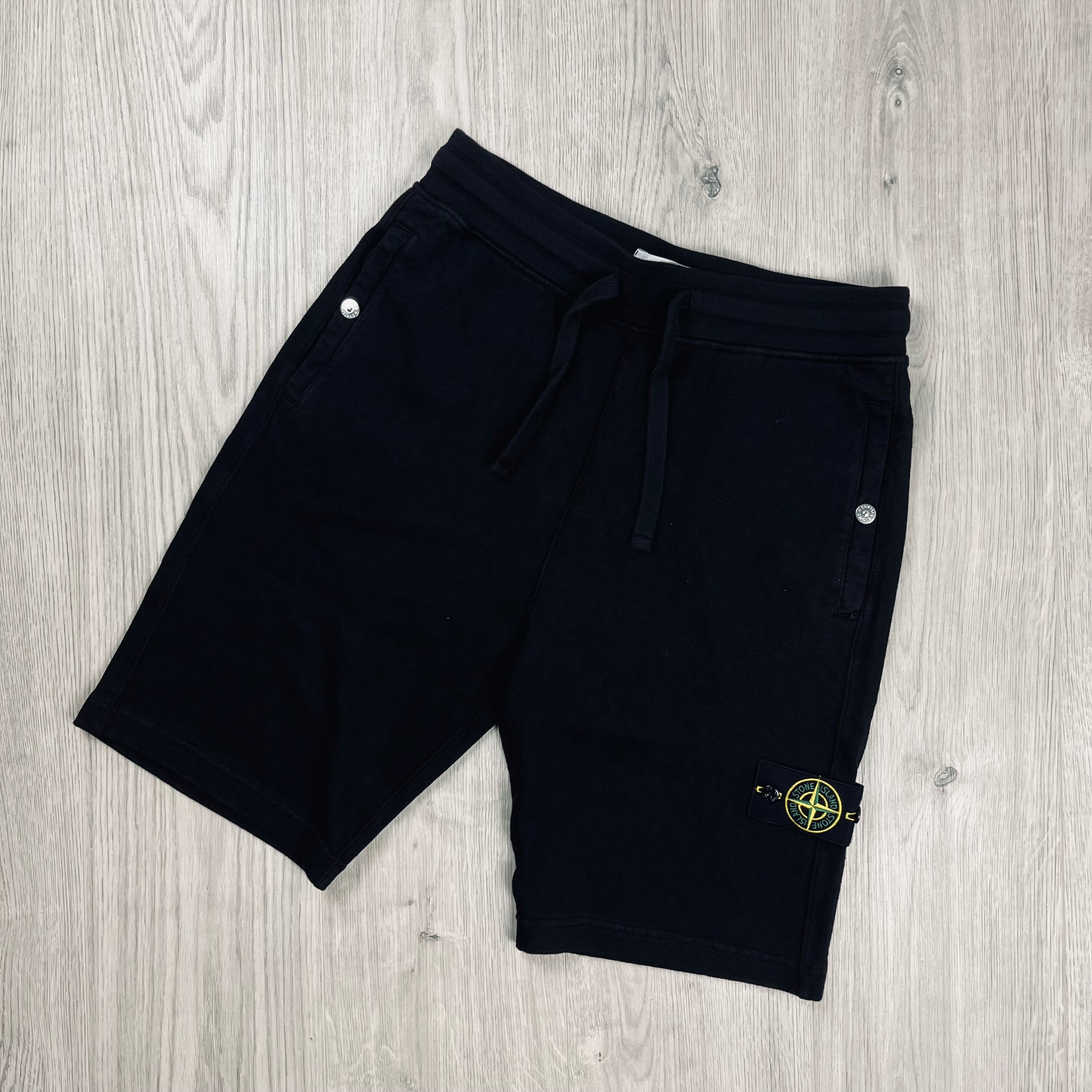 Stone Island Dyed Jersey Shorts - Black