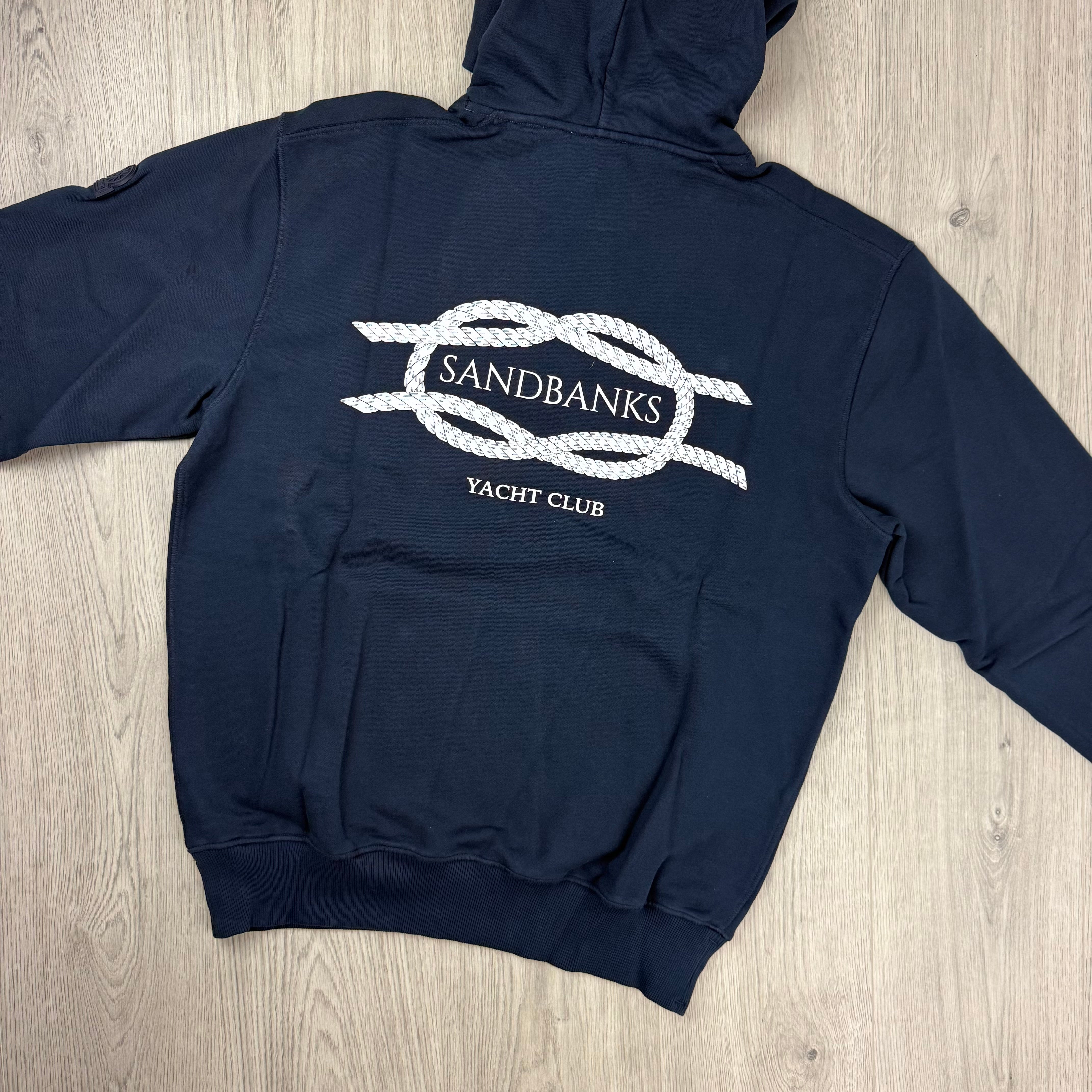 Sandbanks 'Yacht Club' Hoodie - Navy