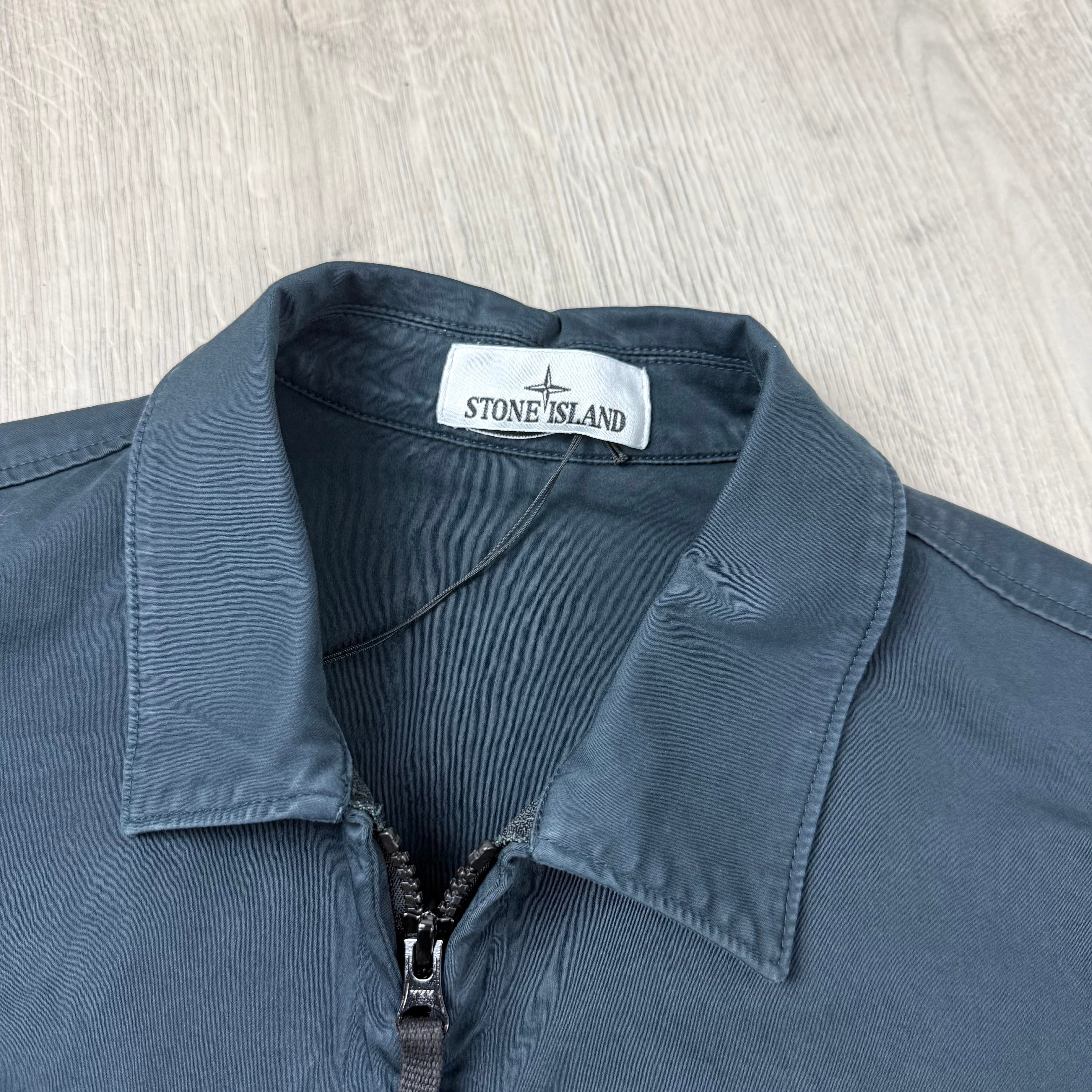 Stone Island Zip Overshirt - Navy