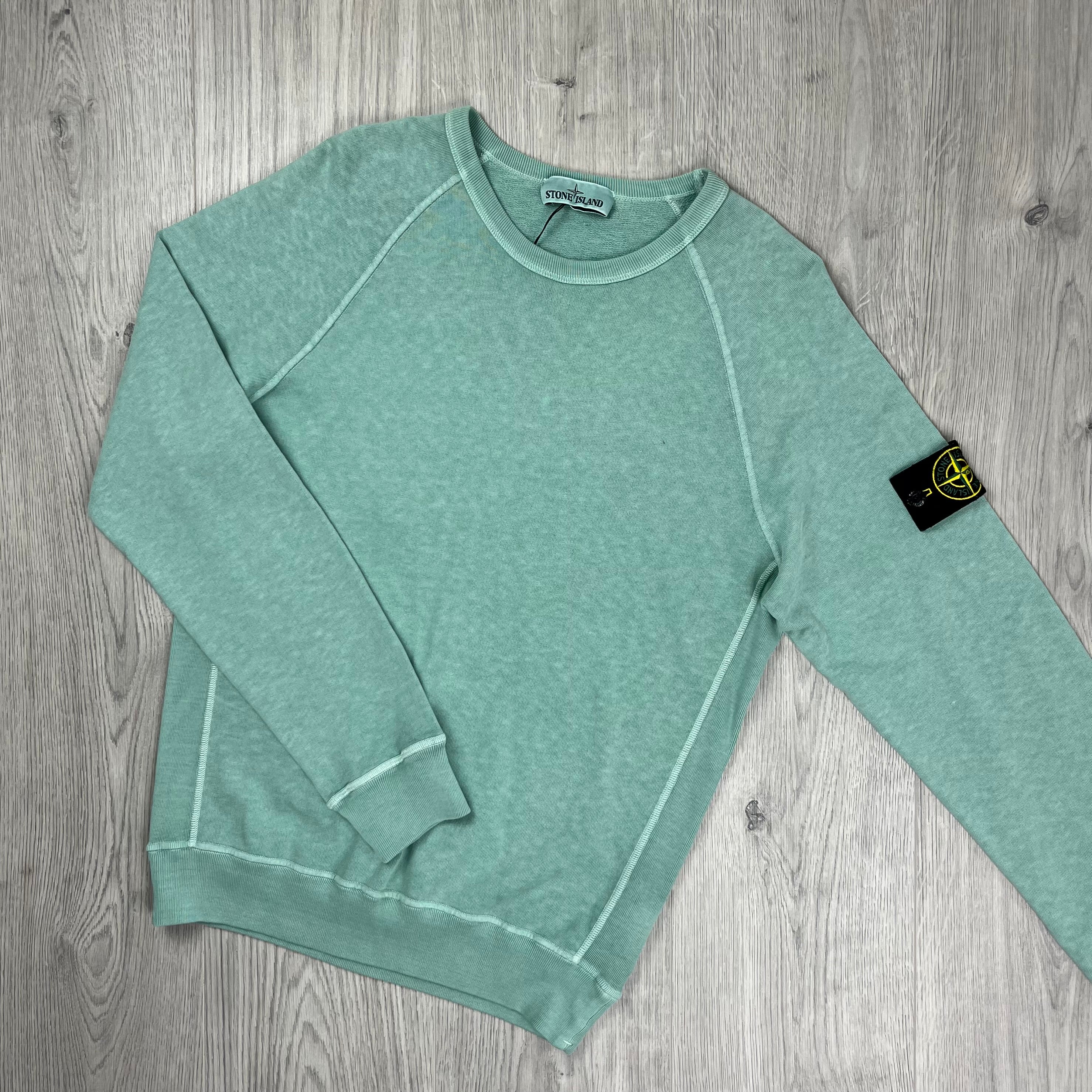 Stone Island Dyed Sweatshirt - Aqua