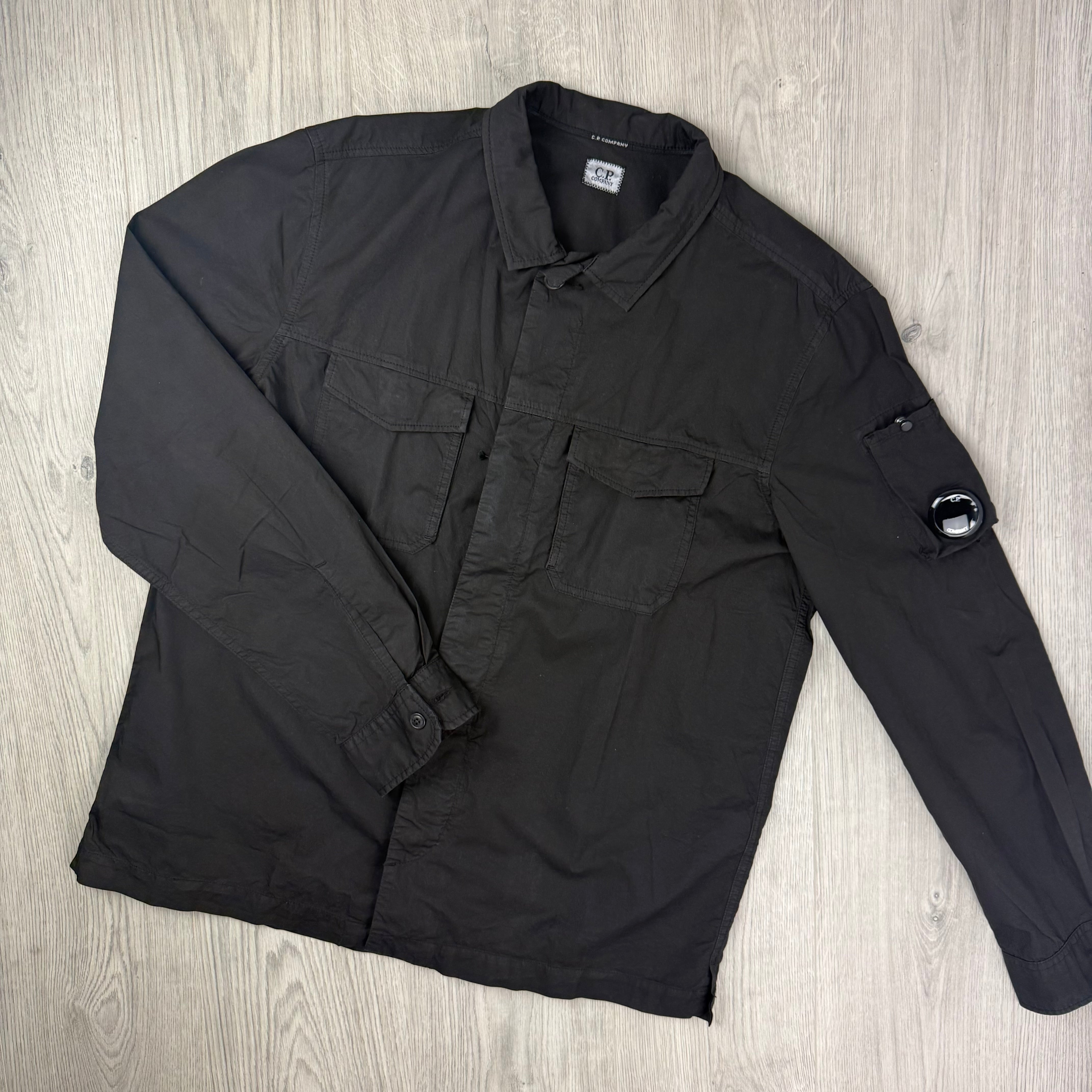 CP Company Button Overshirt - Black