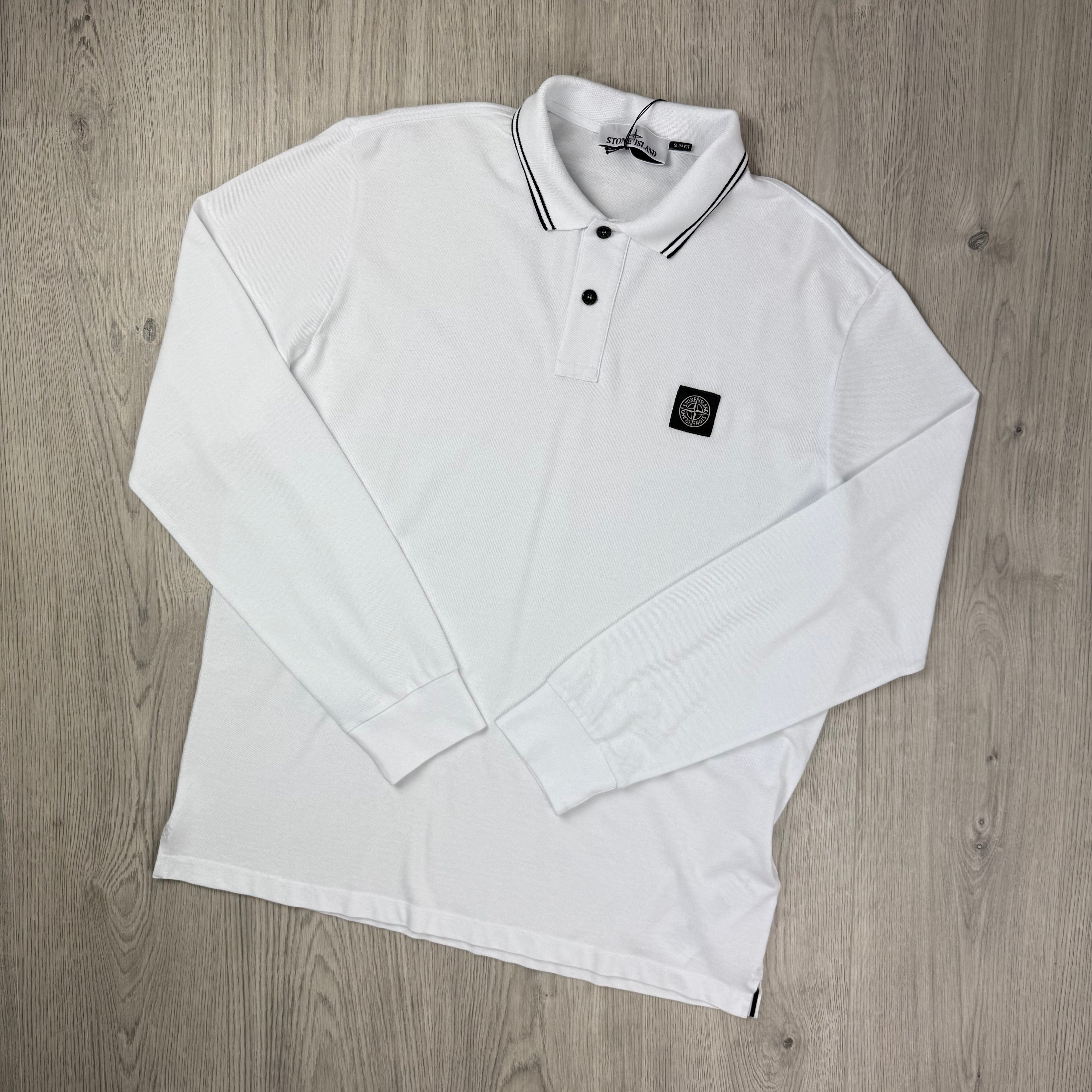 Stone Island Patch Polo Shirt - White