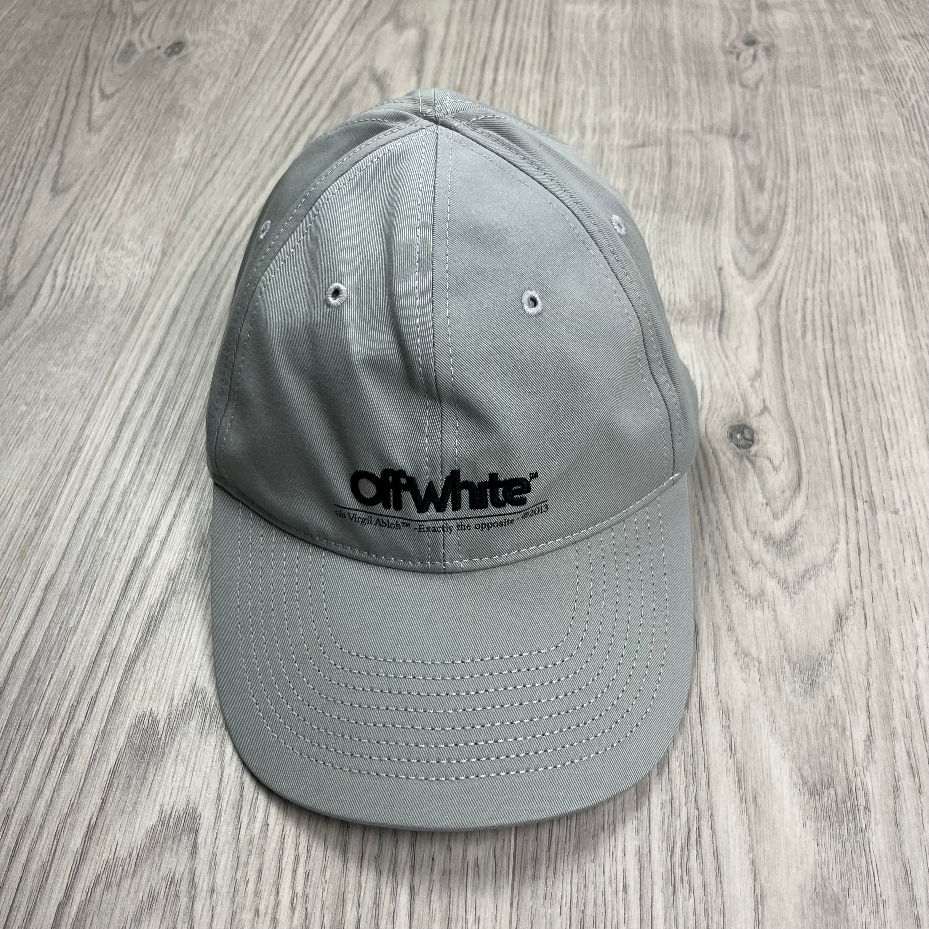 Off-White c/o Virgil Abloh Baseball Cap in Grey. On sale at Open Attire.