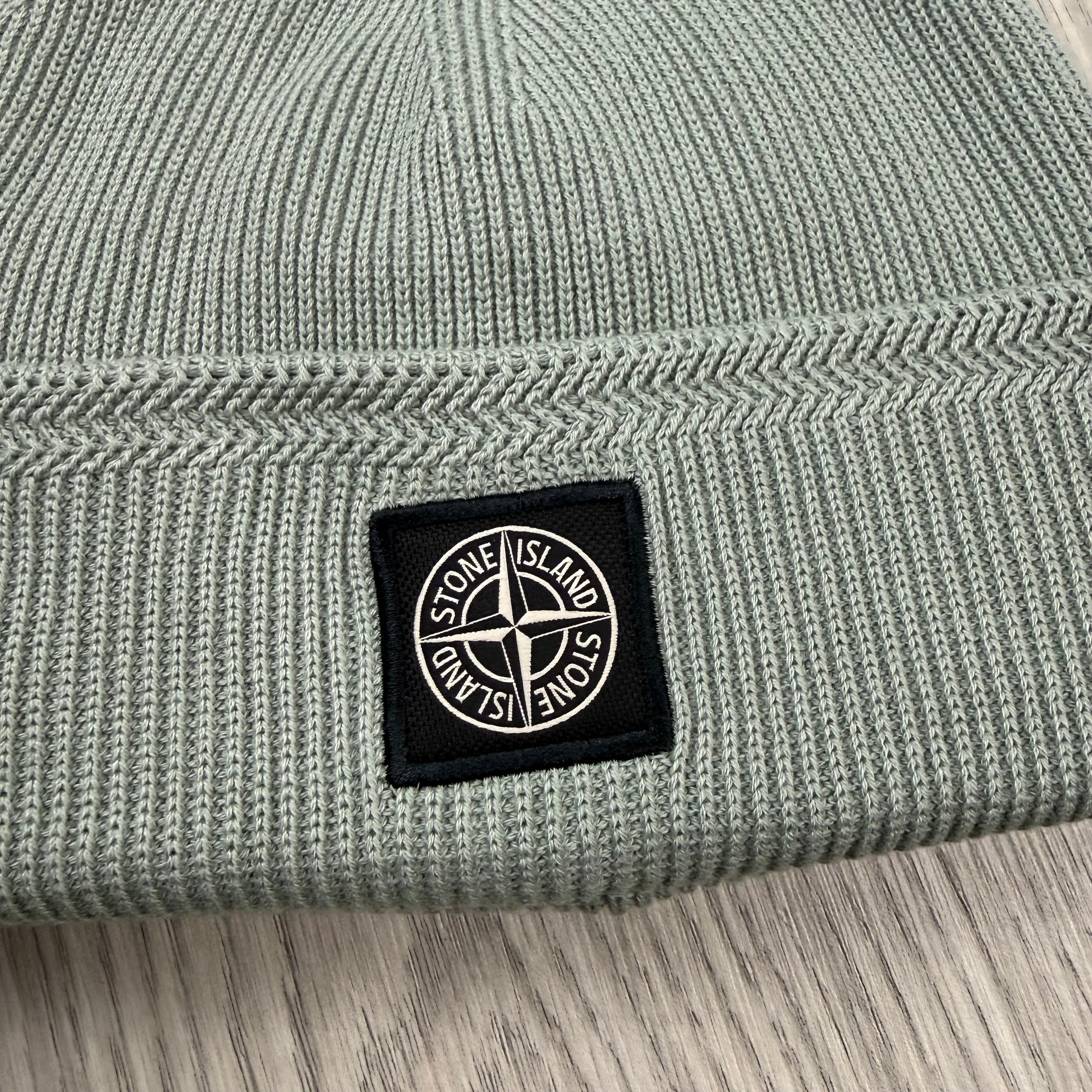 Stone Island Wool Beanie - Sage