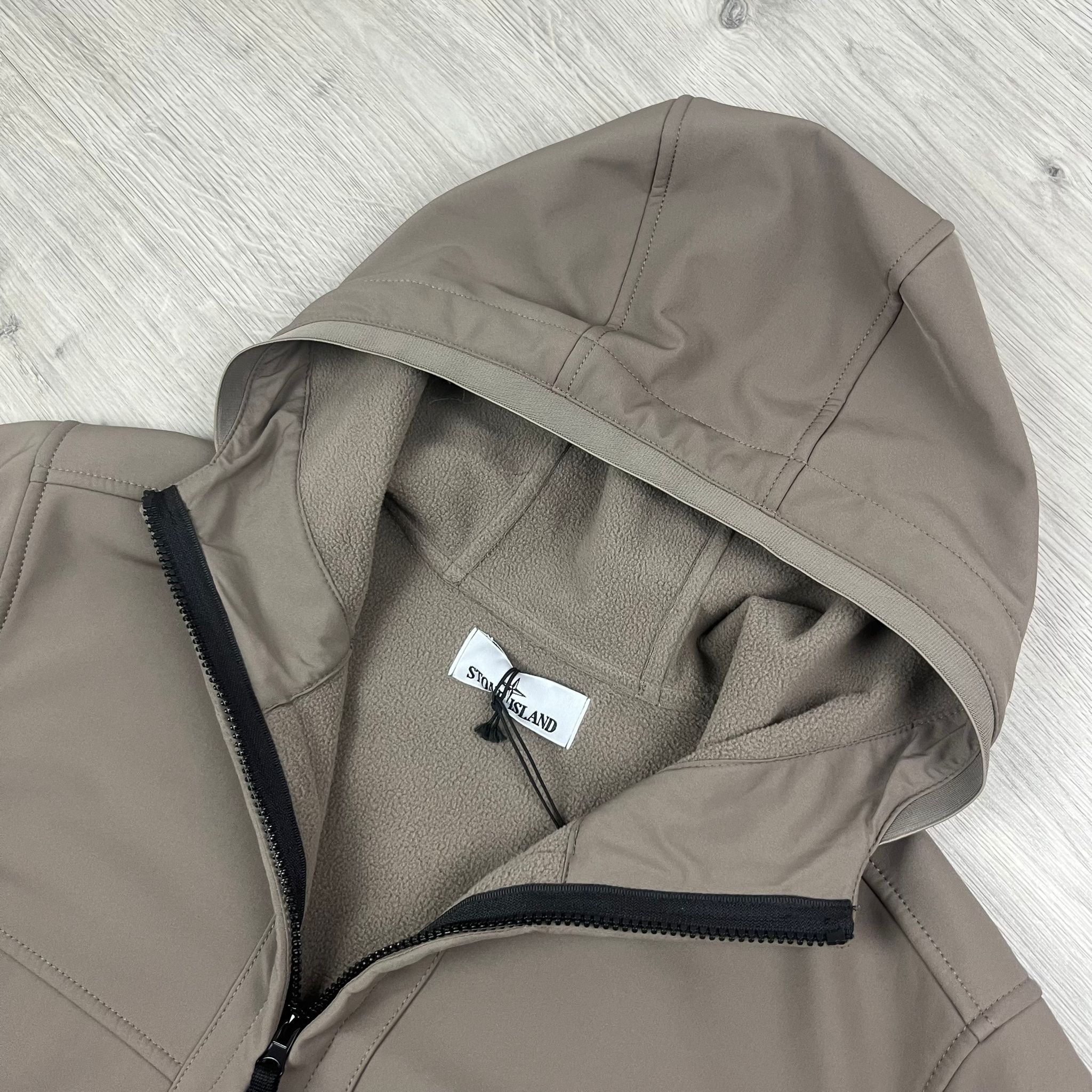 Stone Island Shell R e.dye Jacket in Walnut. On sale at Open Attire.