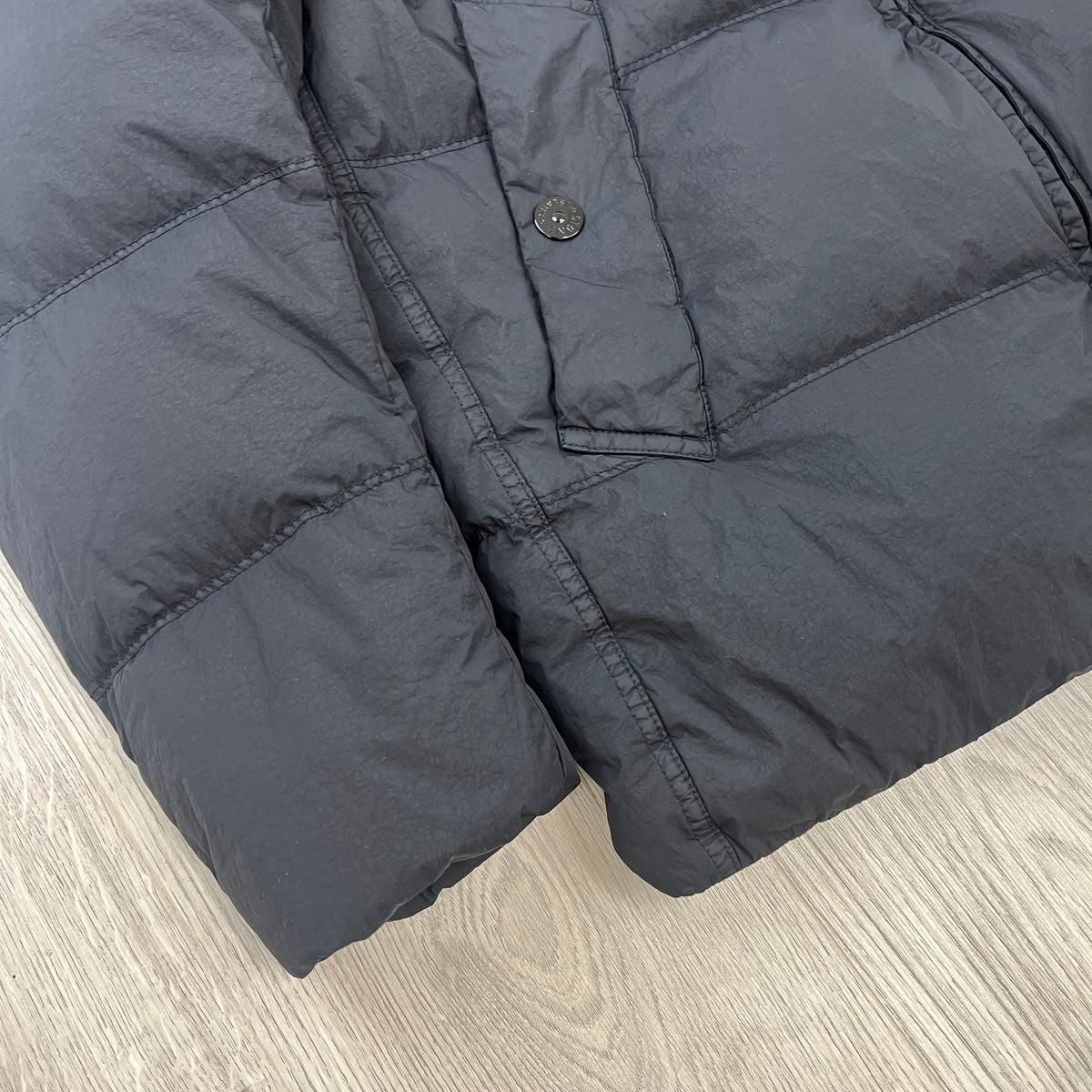 Stone Island Crinkle Reps Down Jacket - Black