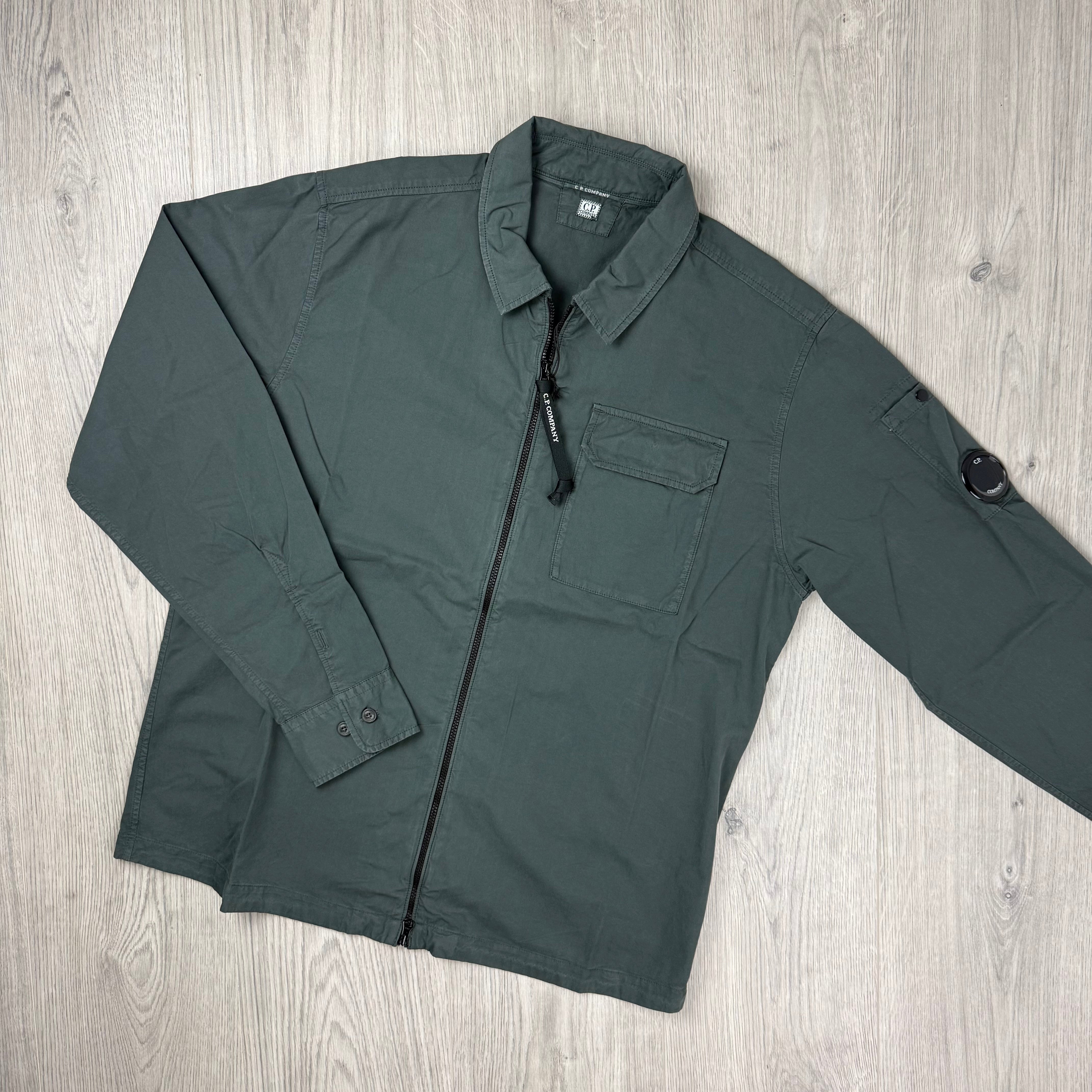 CP Company Zip Overshirt - Dark Shadow