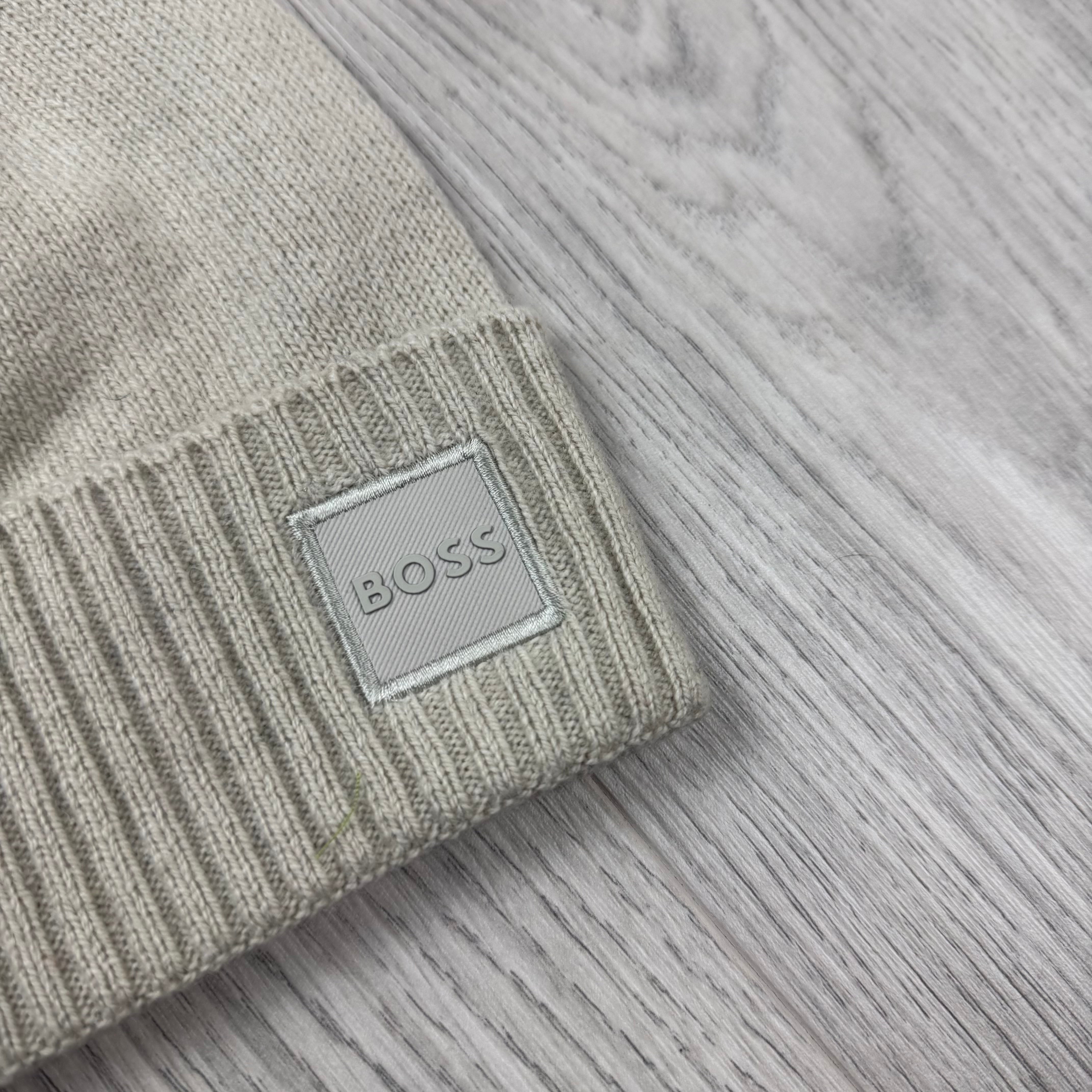 Hugo Boss 'Akaio' Beanie - Light Beige