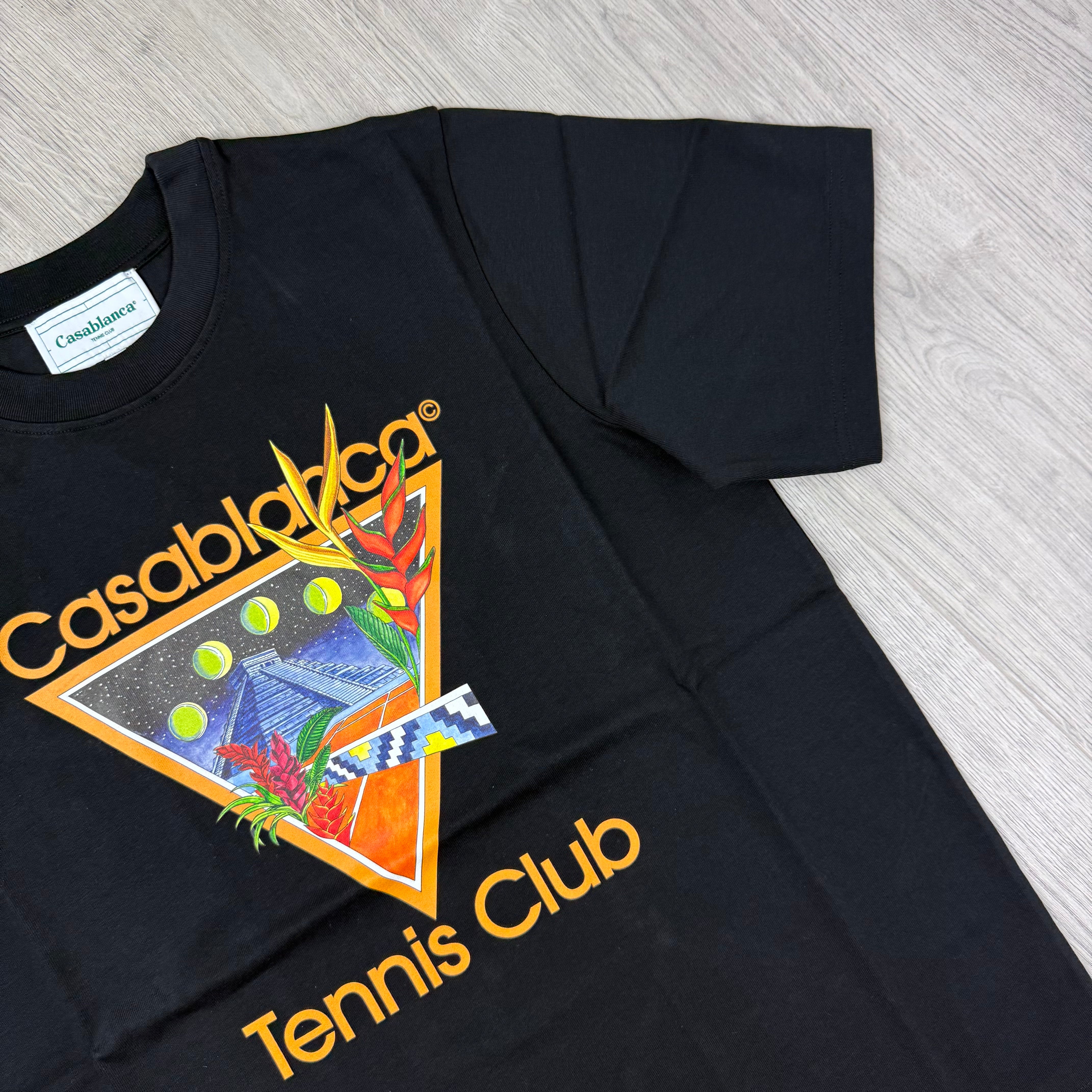 Casablanca 'Tennis Club' T-Shirt - Black