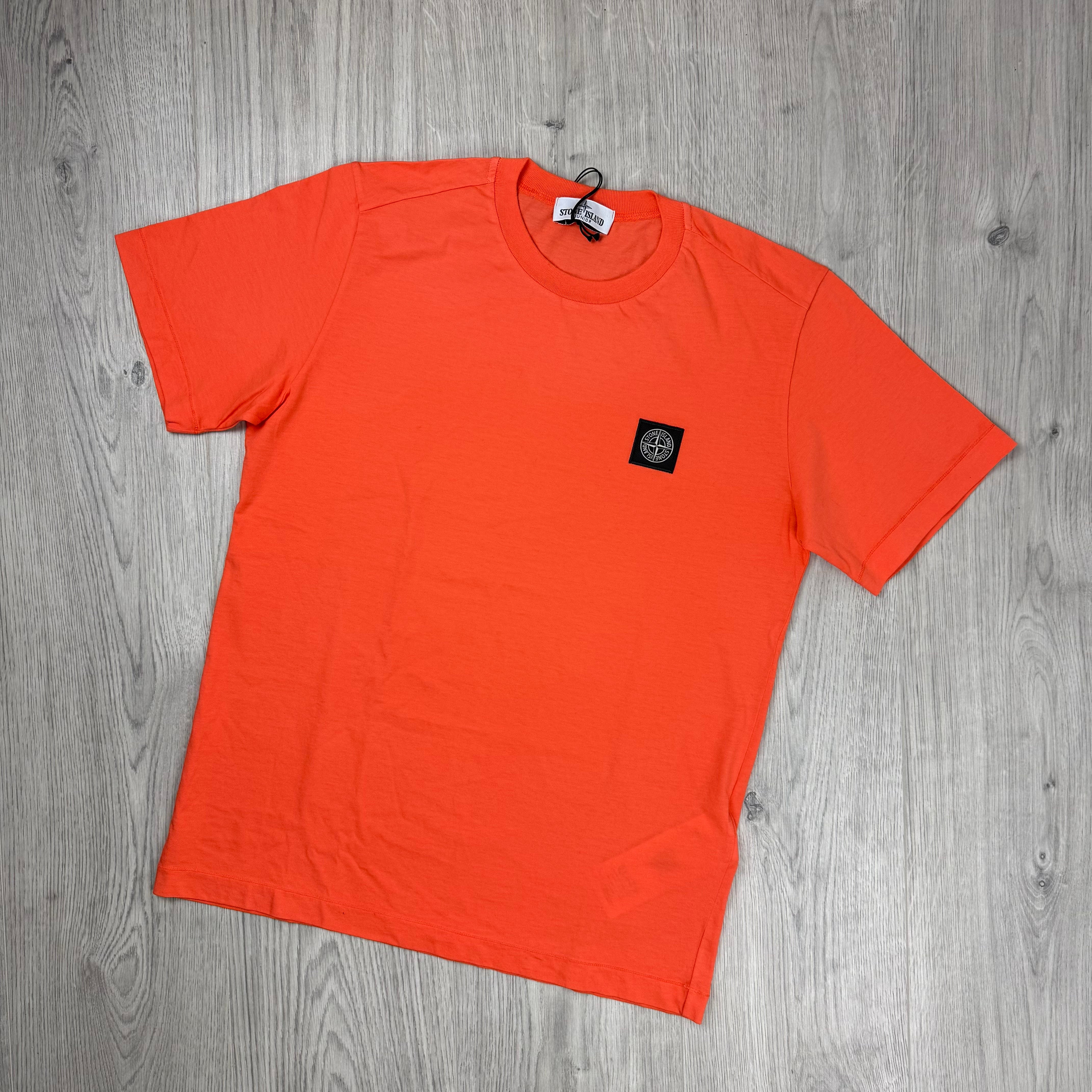 Stone Island Junior Patch T-Shirt - Orange