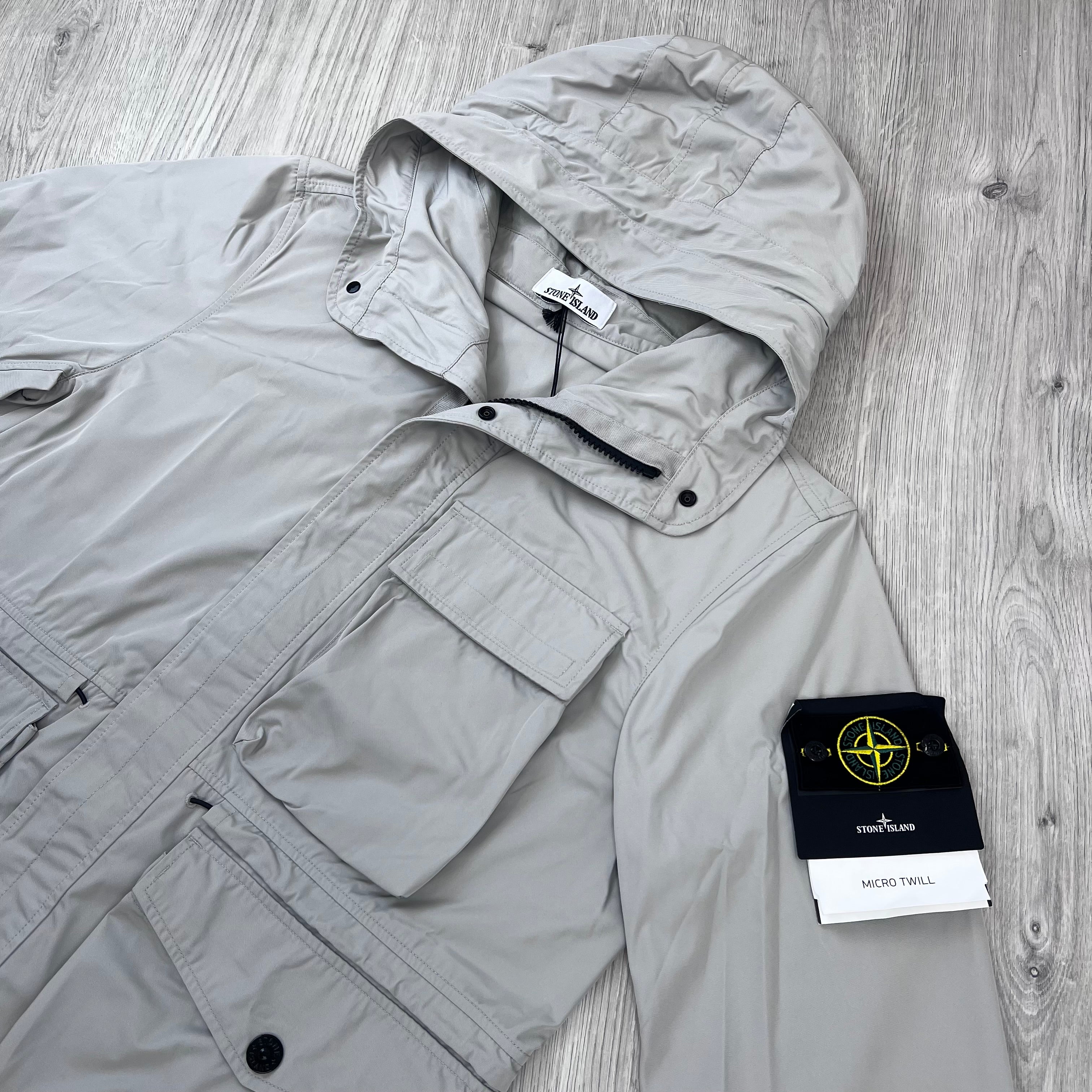 Stone Island Micro Twill Jacket - Pearl Grey