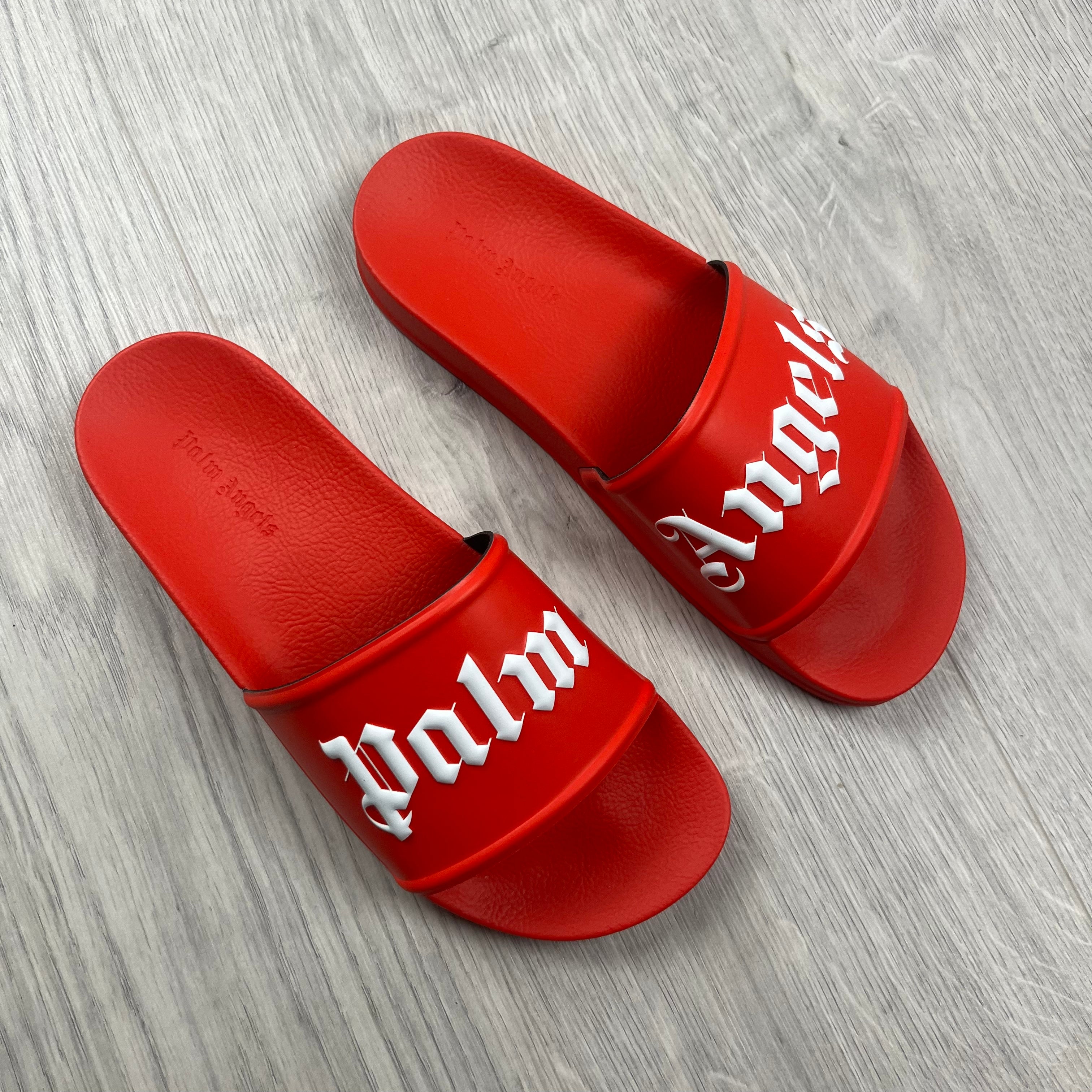 Palm Angels Rubber Slides - Red