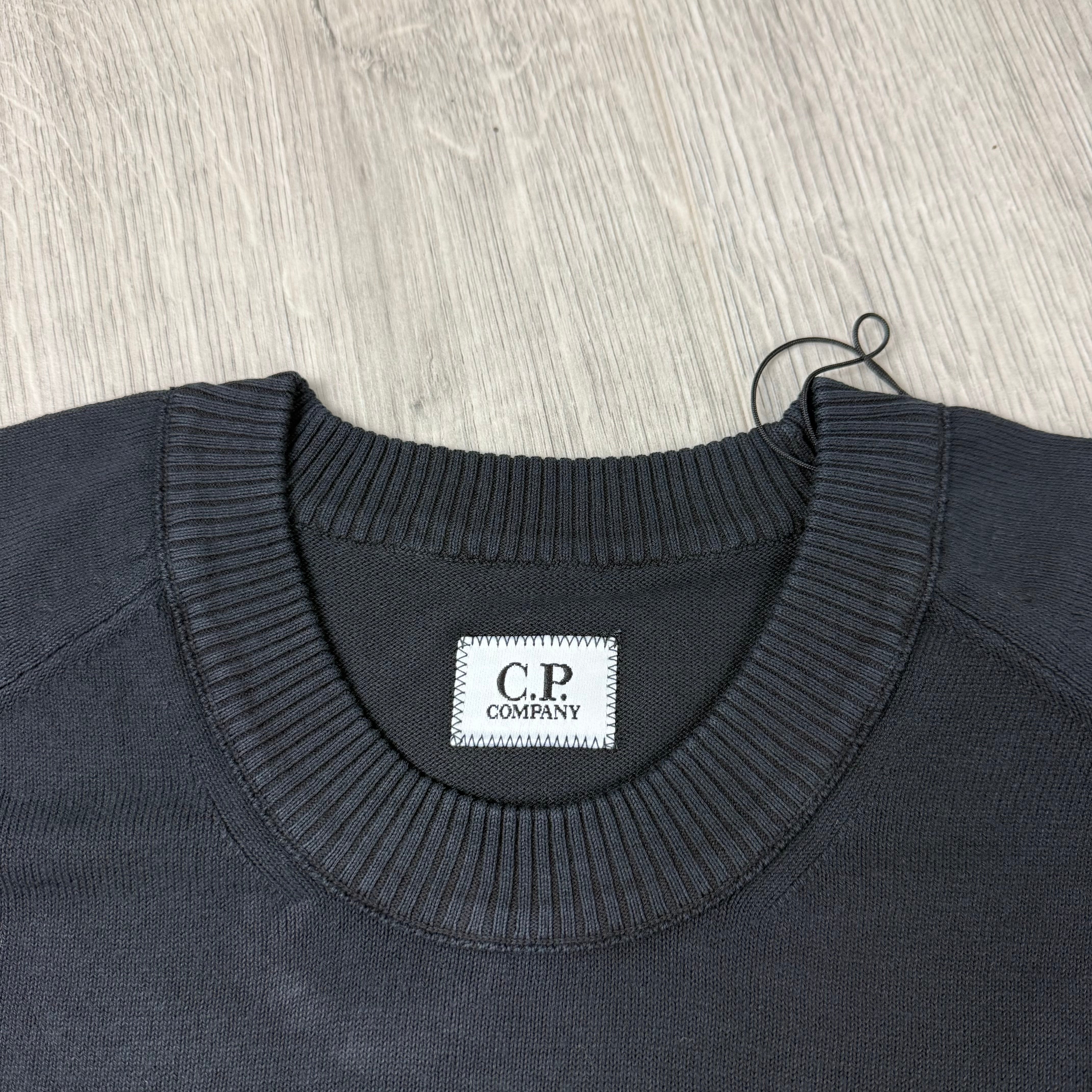 CP Company Cotton Crepe Knit Sweatshirt - Black