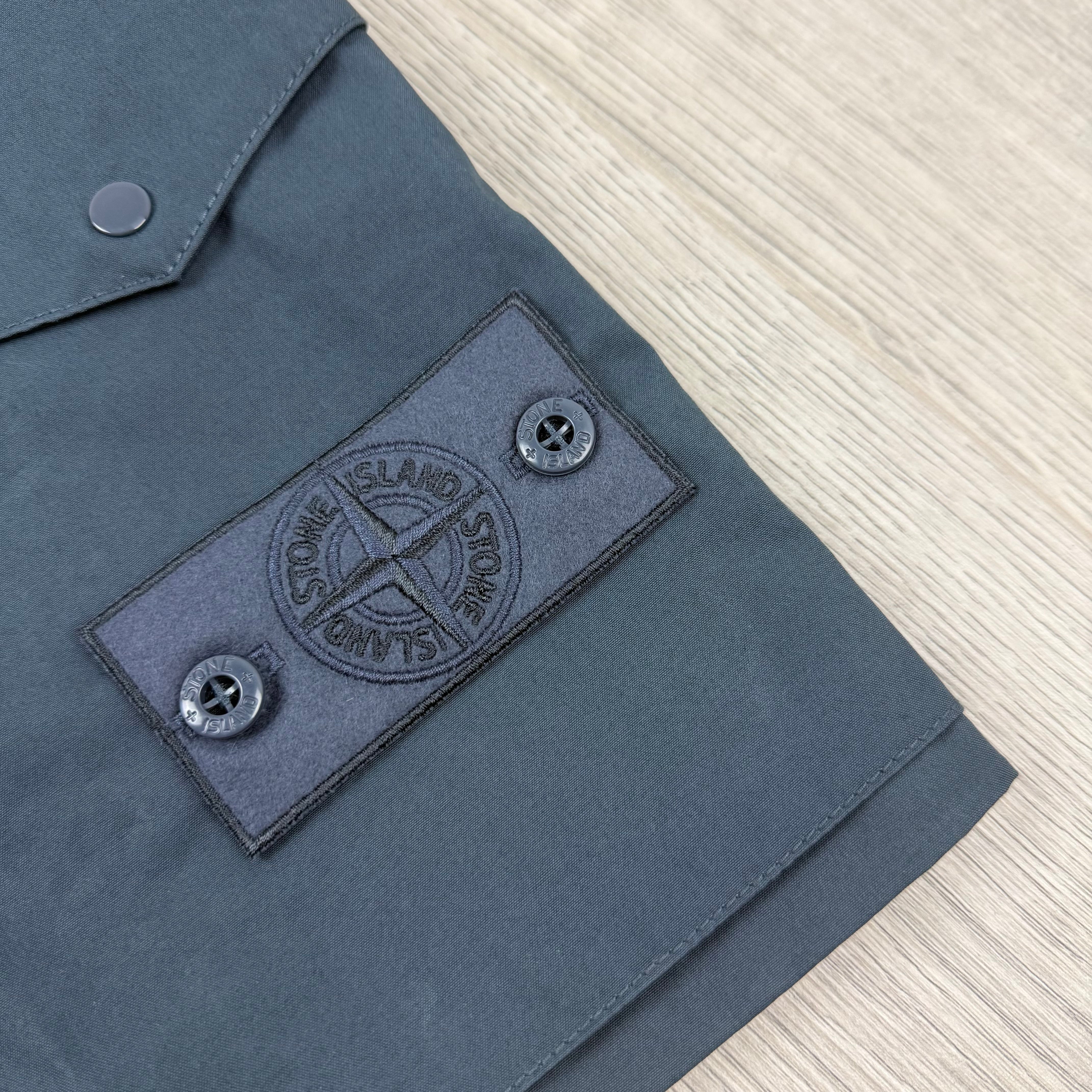 Stone Island Ghost Cargo Shorts - Slate Blue