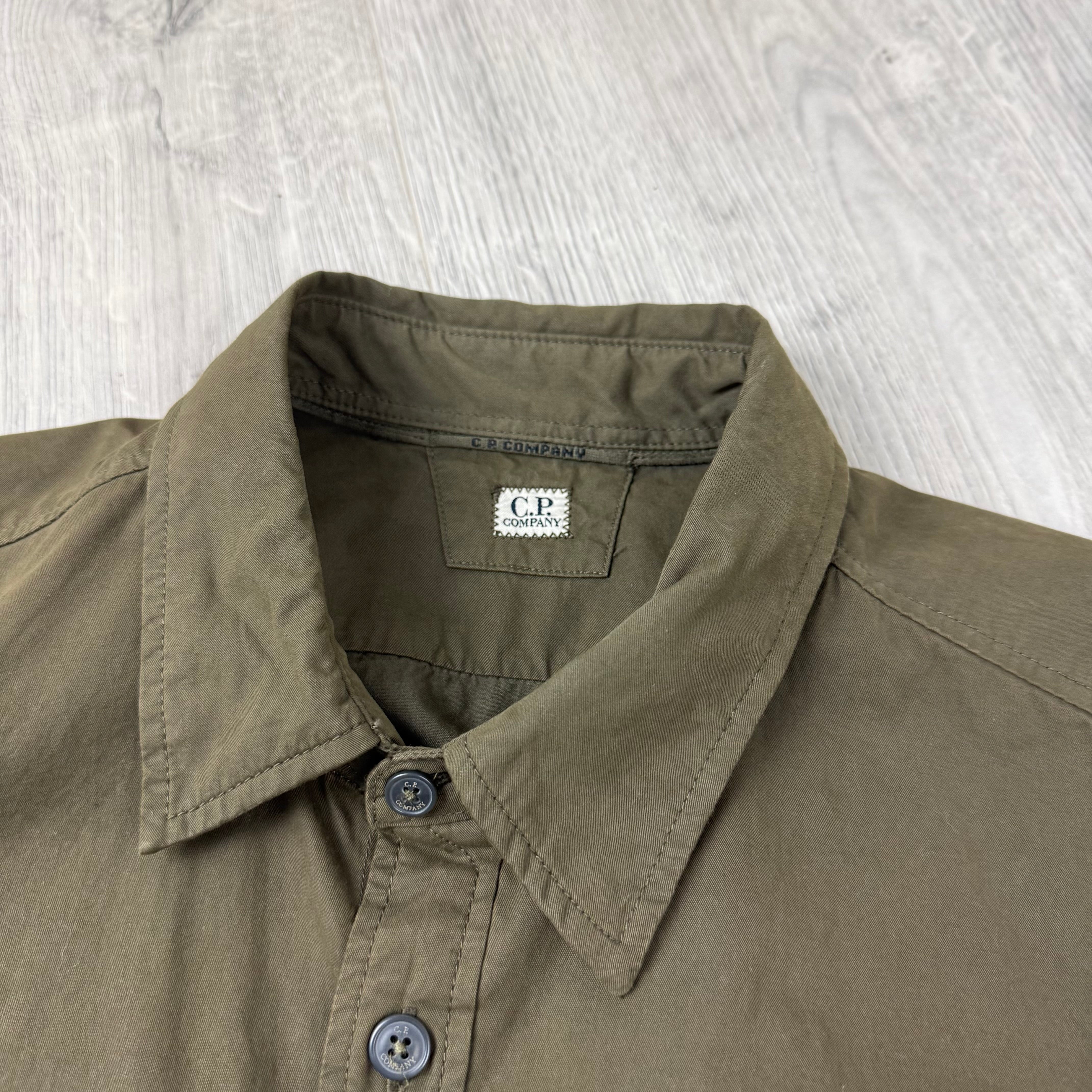 CP Company Button Overshirt - Ivy Green