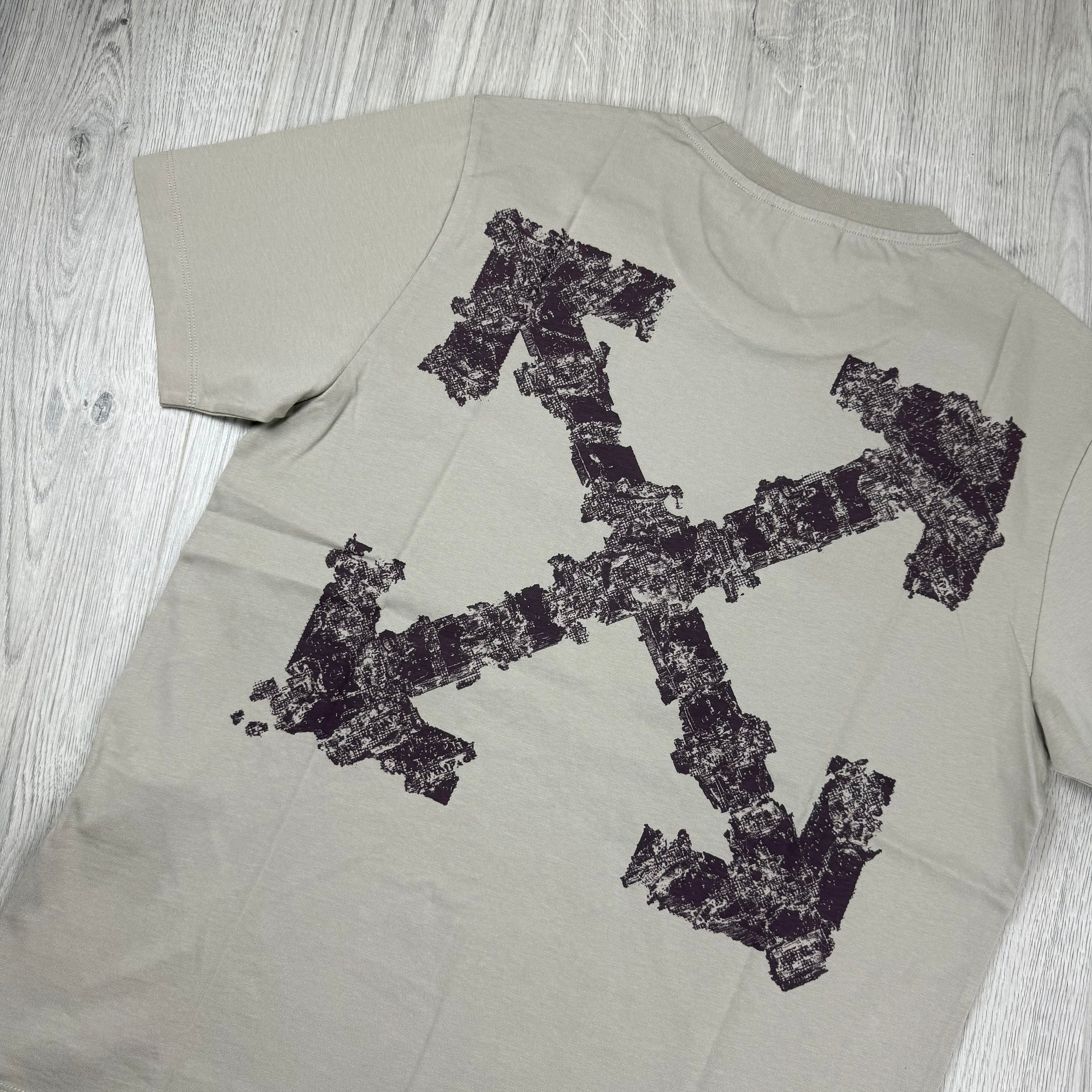 Off-White 'Heraldic Arrow' T-Shirt - Stone