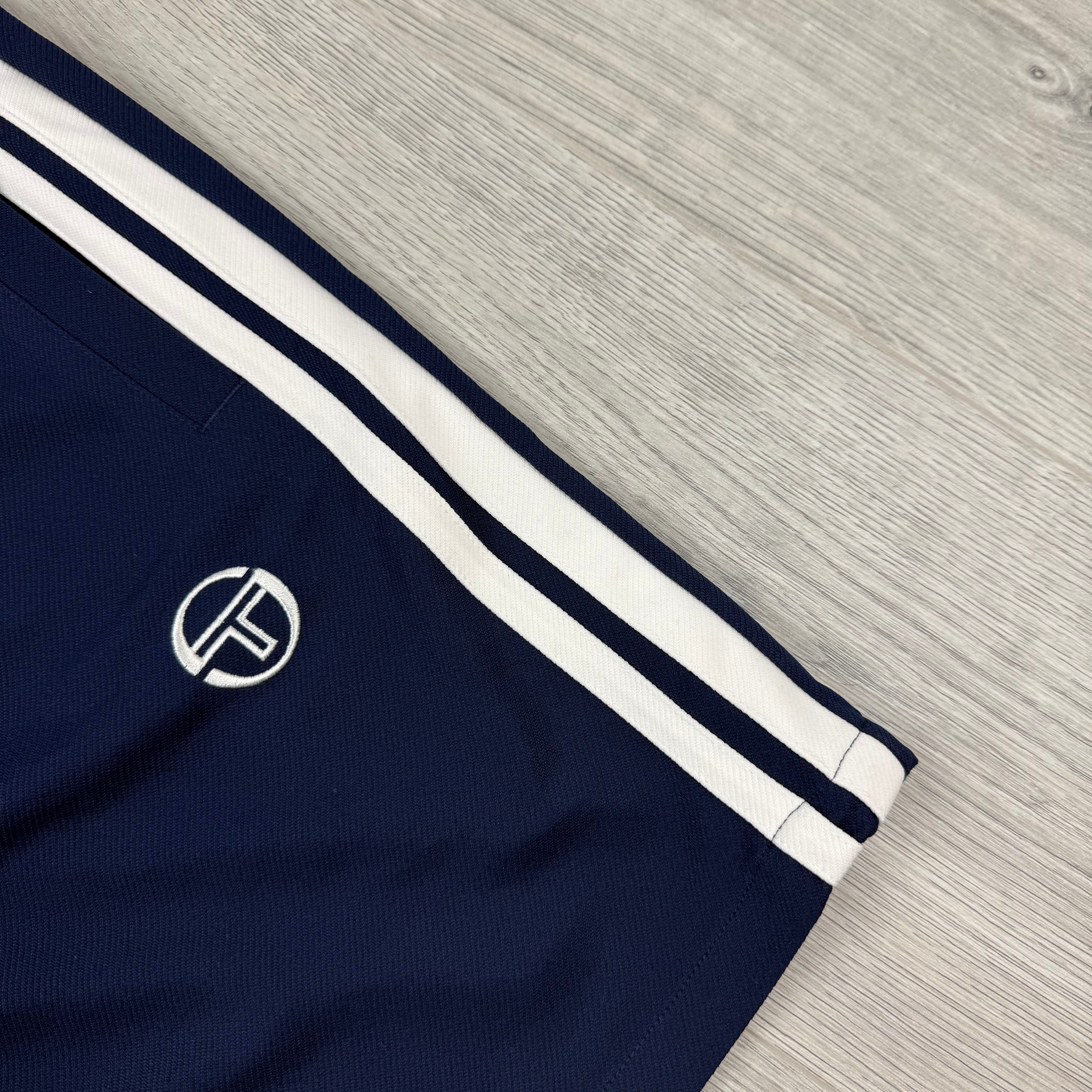 Sergio Tacchini 'Pietrapertosa' Jersey Shorts - Maritime Blue / Cream