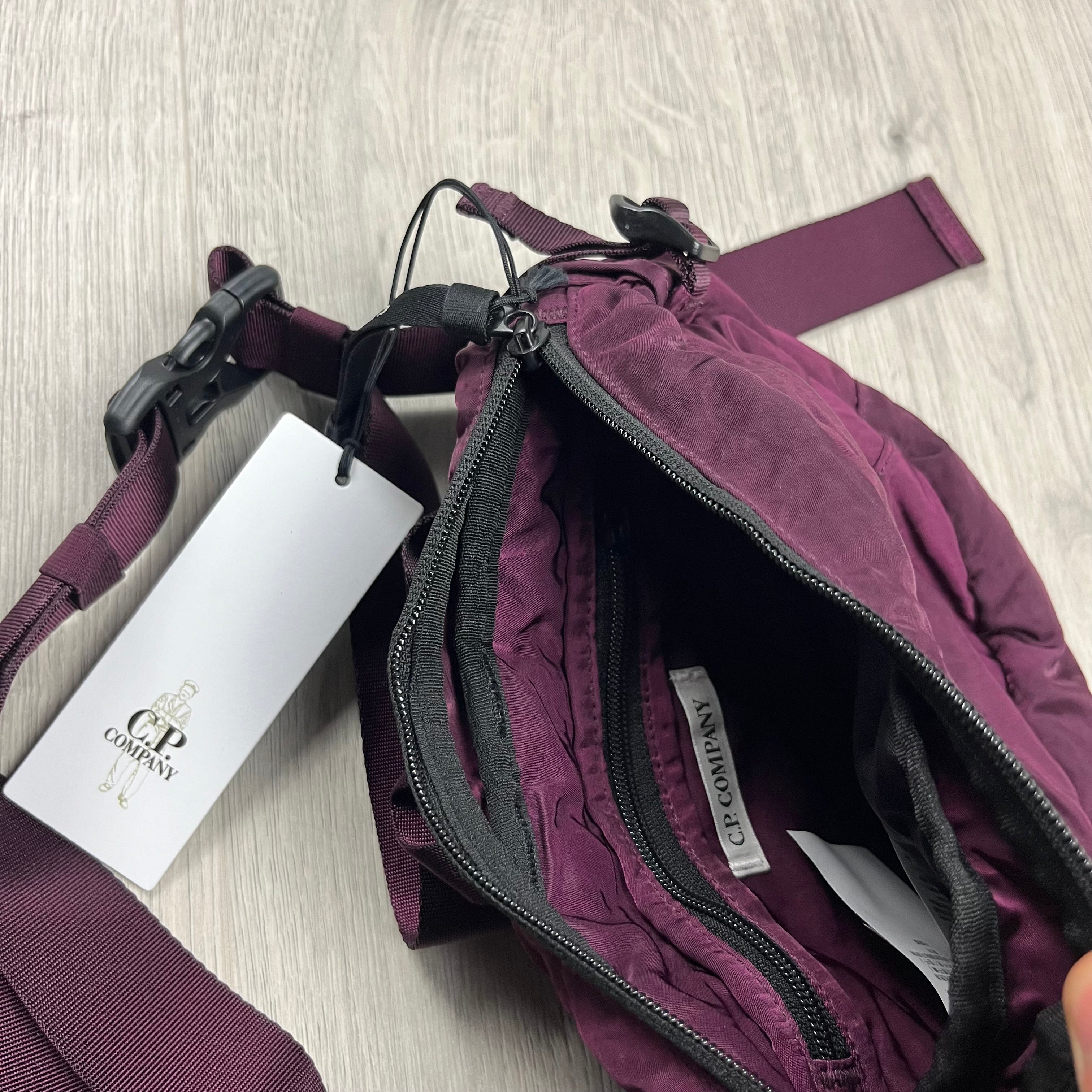 CP Company Nylon B Crossbody Bag in Potent Purple. On sale at Open Attire.