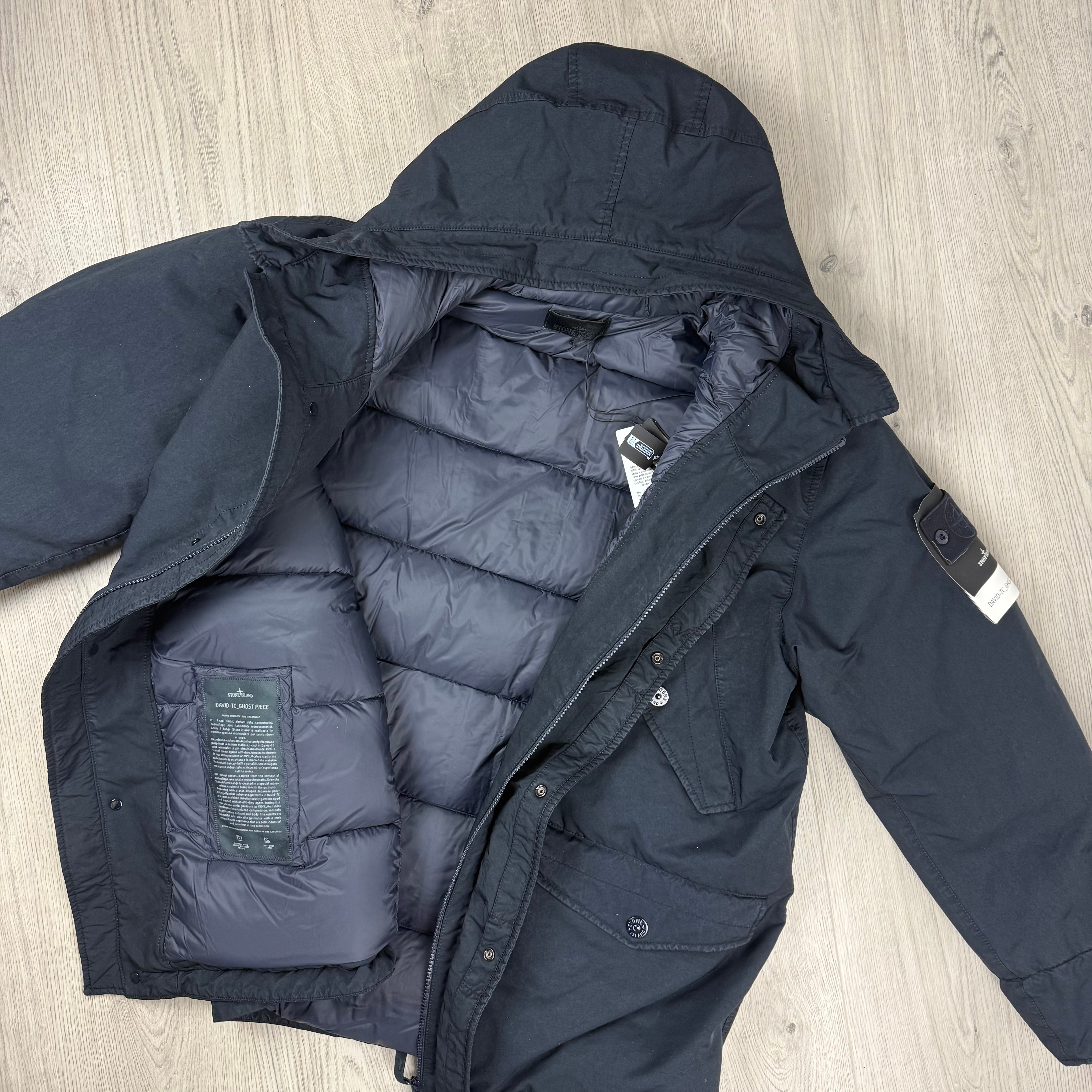 Stone Island Ghost David-TC Down Parka - Navy