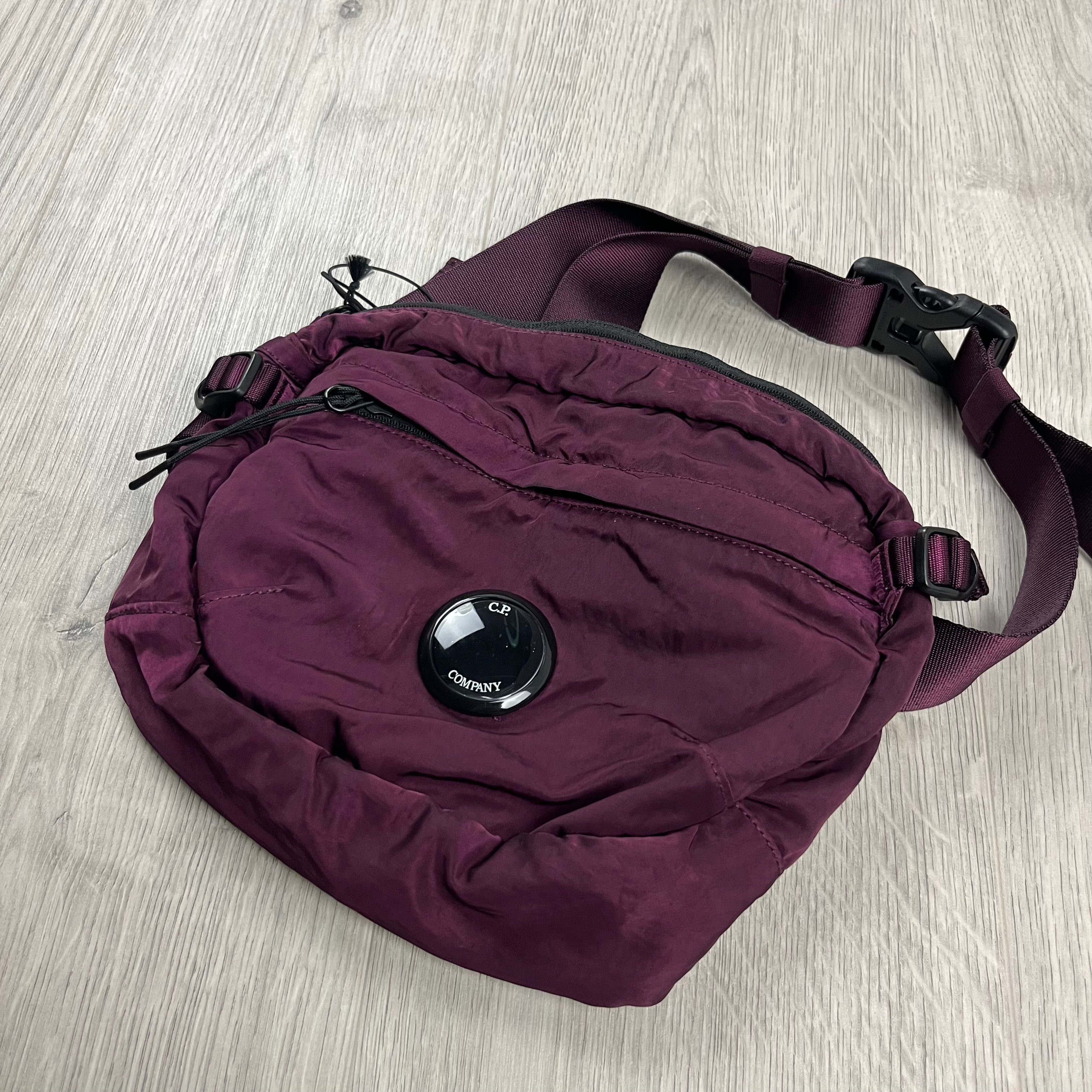 CP Company Nylon B Crossbody Bag in Potent Purple. On sale at Open Attire.