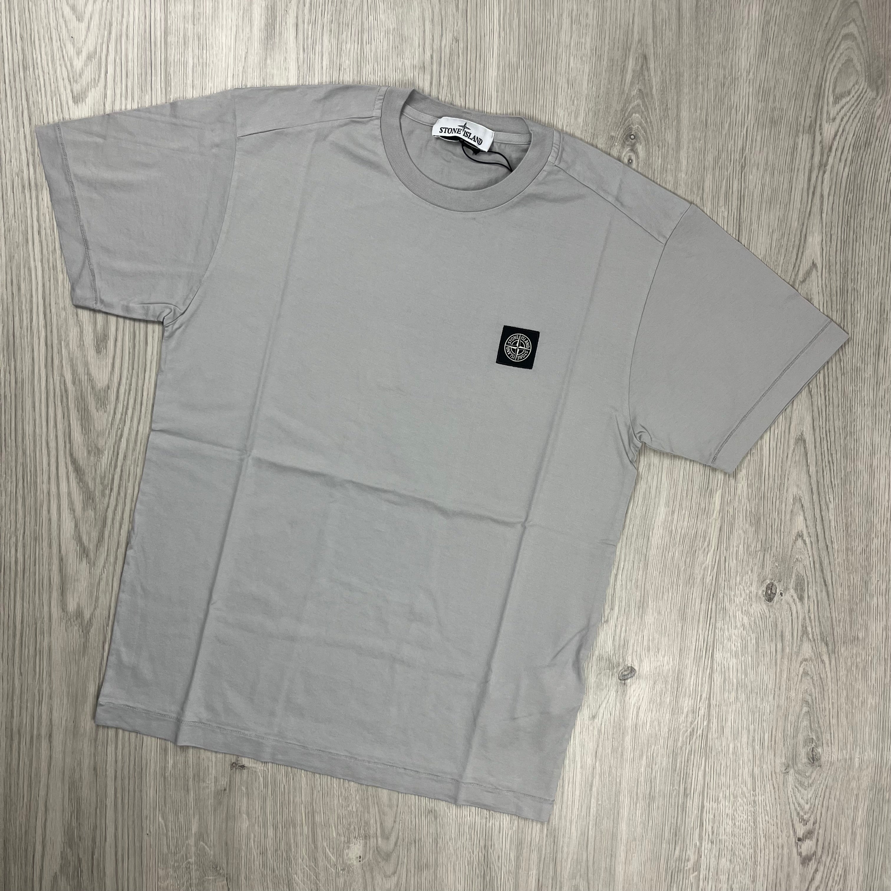 Stone Island Patch T-shirt in Grey. On sale at Open Attire.