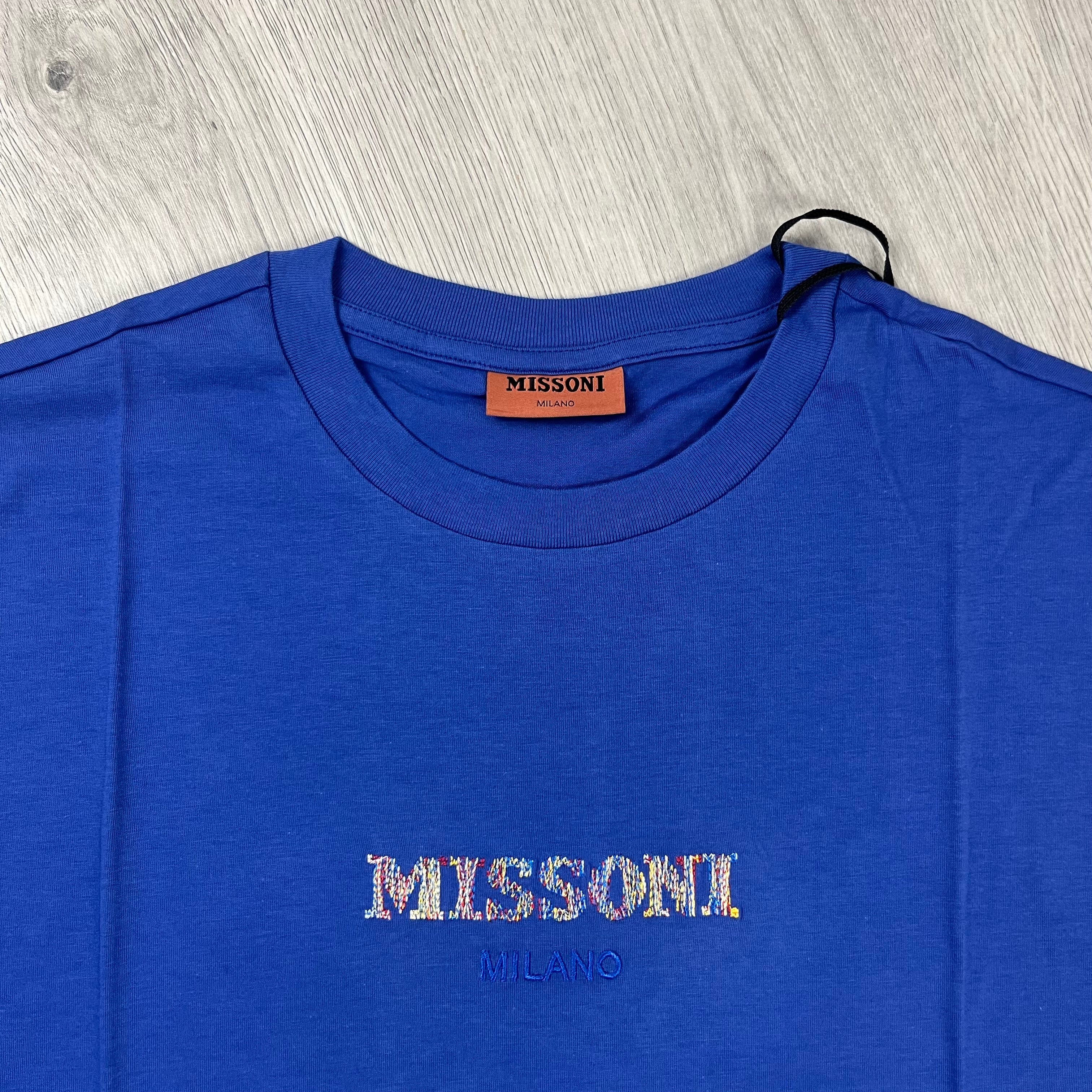 Missoni Stitch T-Shirt in Blue. On sale at Open Attire.