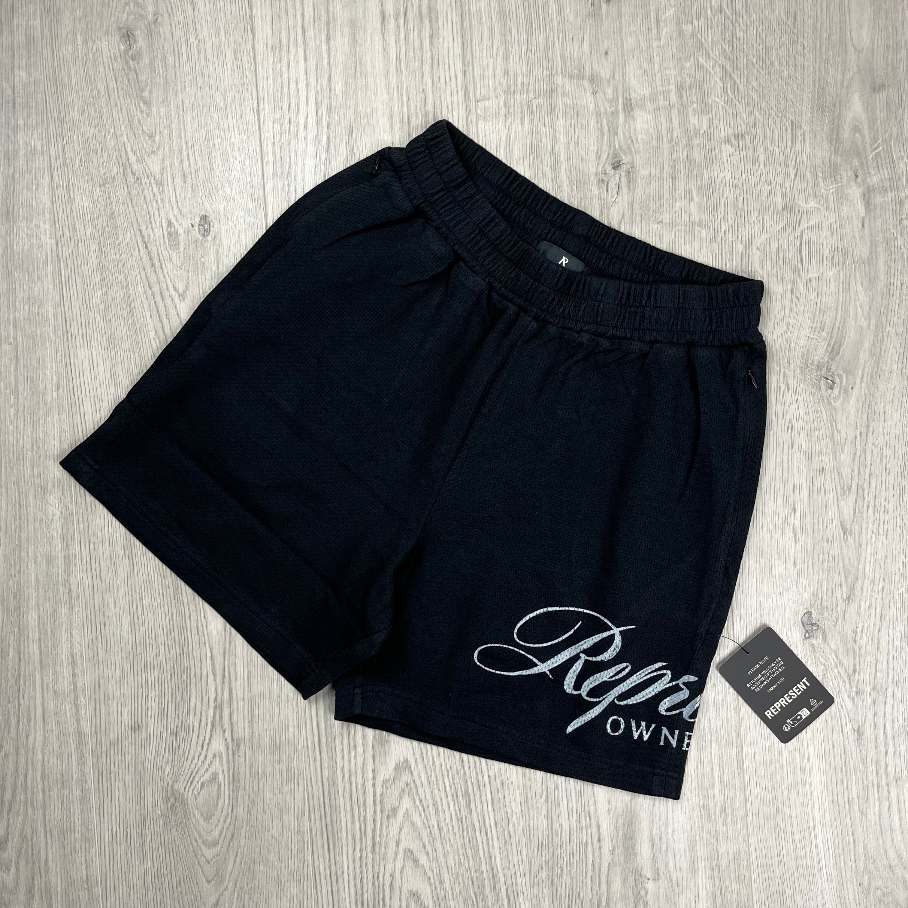 Represent Owners Club Script Jersey Shorts - Black