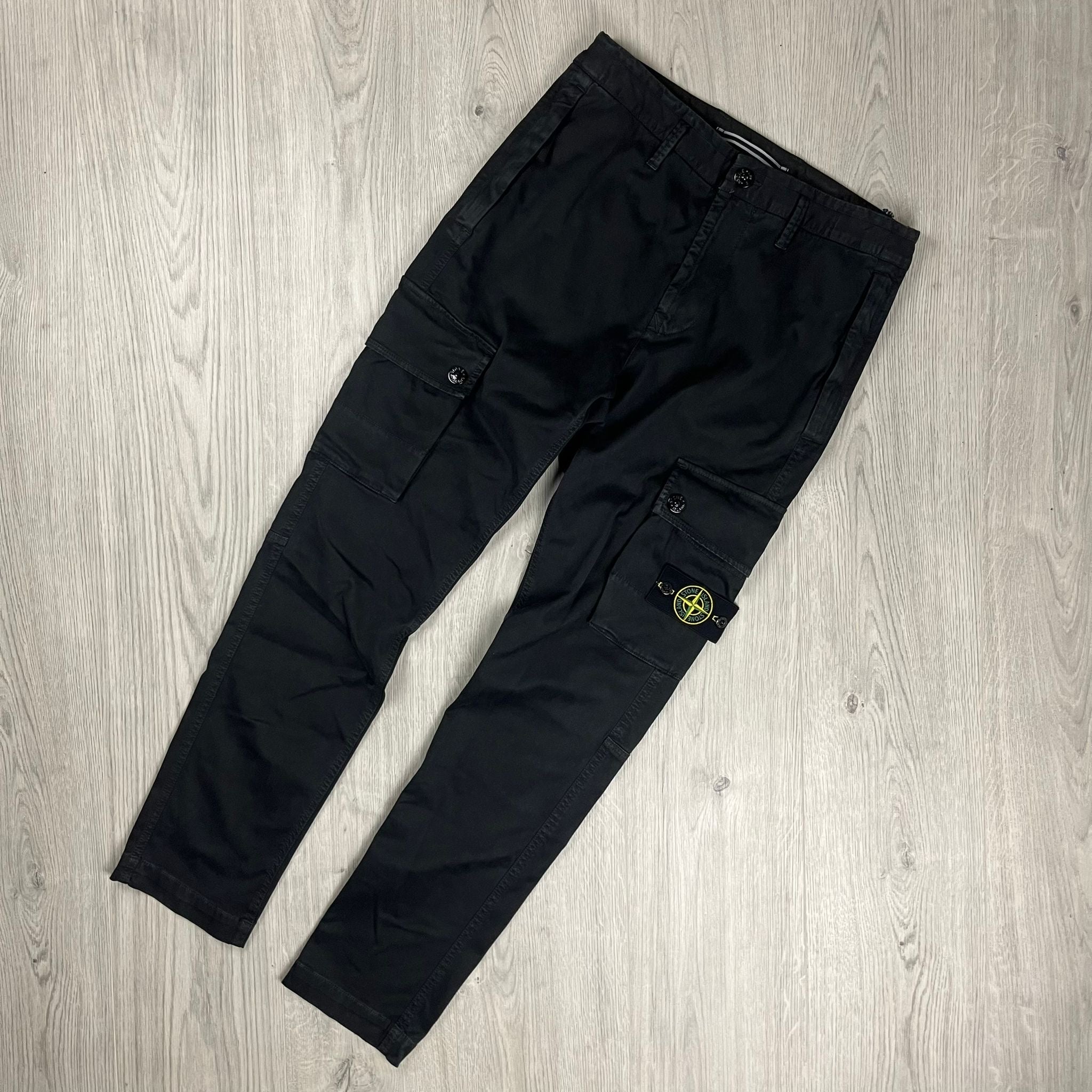 Stone Island Cargo Trousers - Black