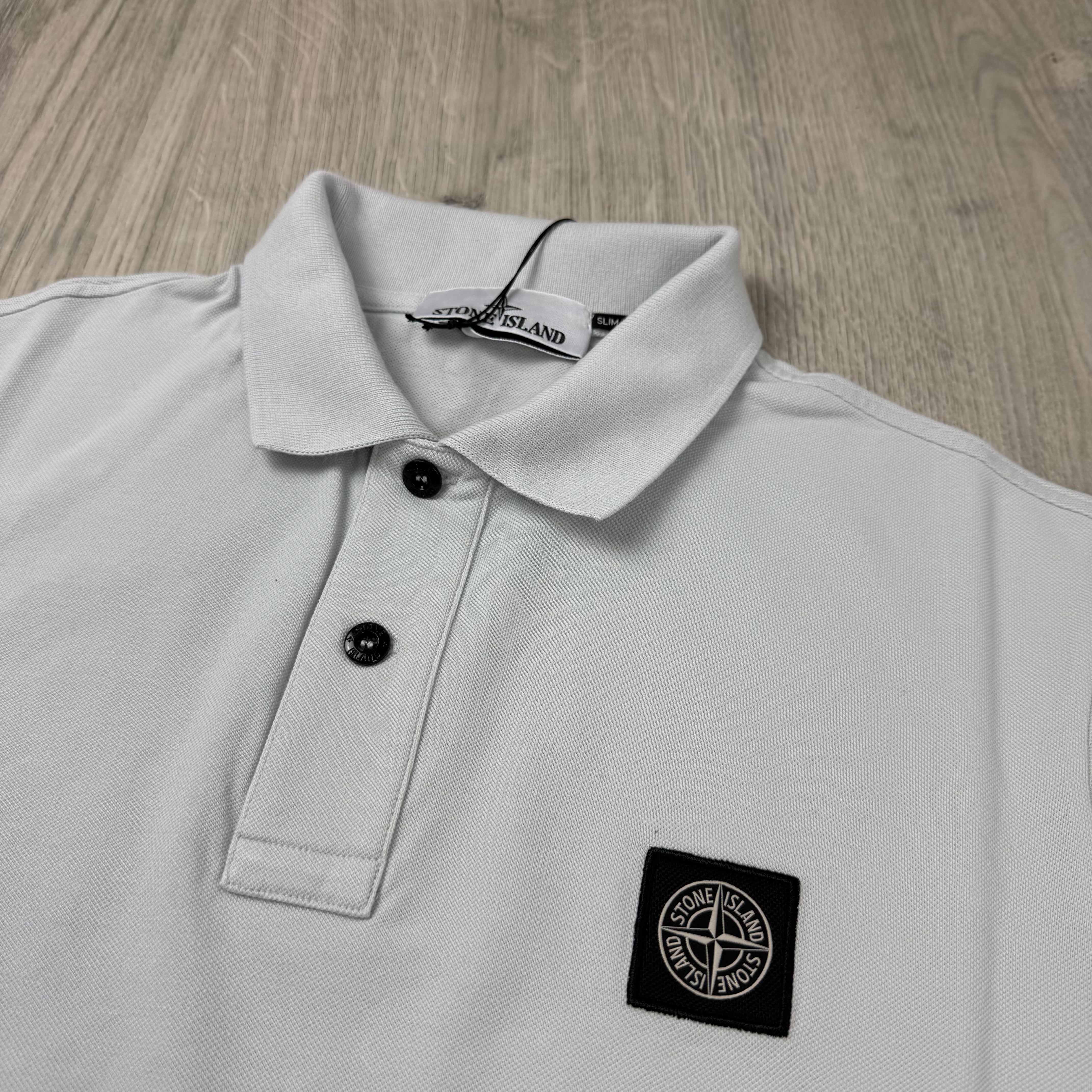 Stone Island Patch Polo Shirt - Sky Blue