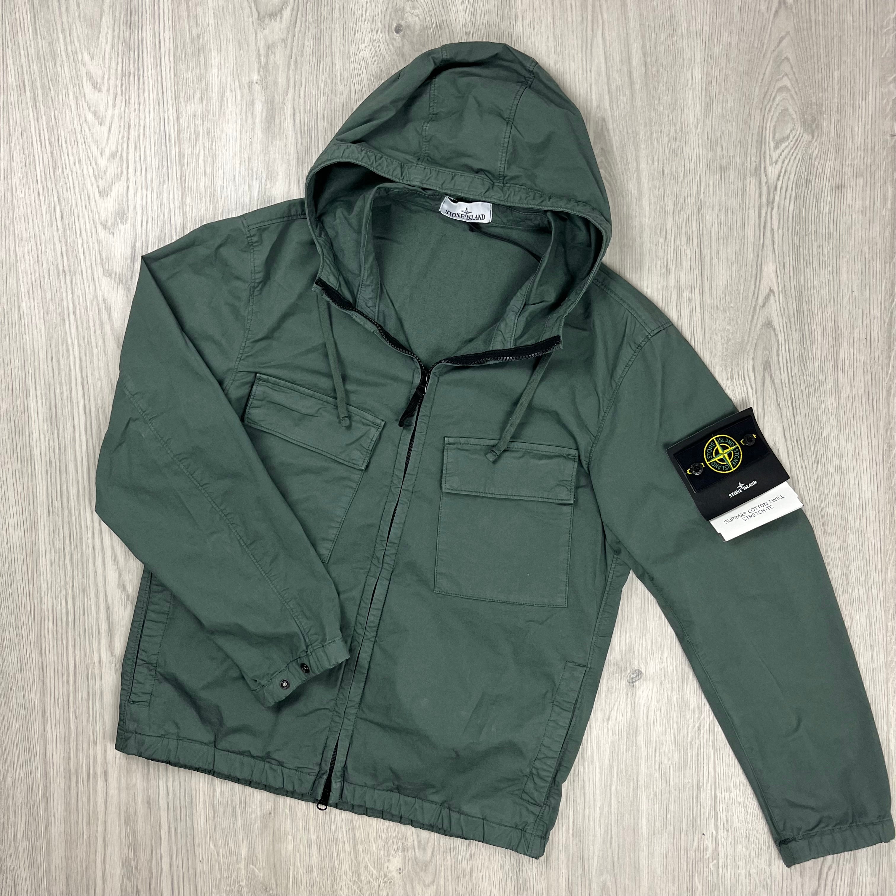 Stone Island Hooded Overshirt - Musk