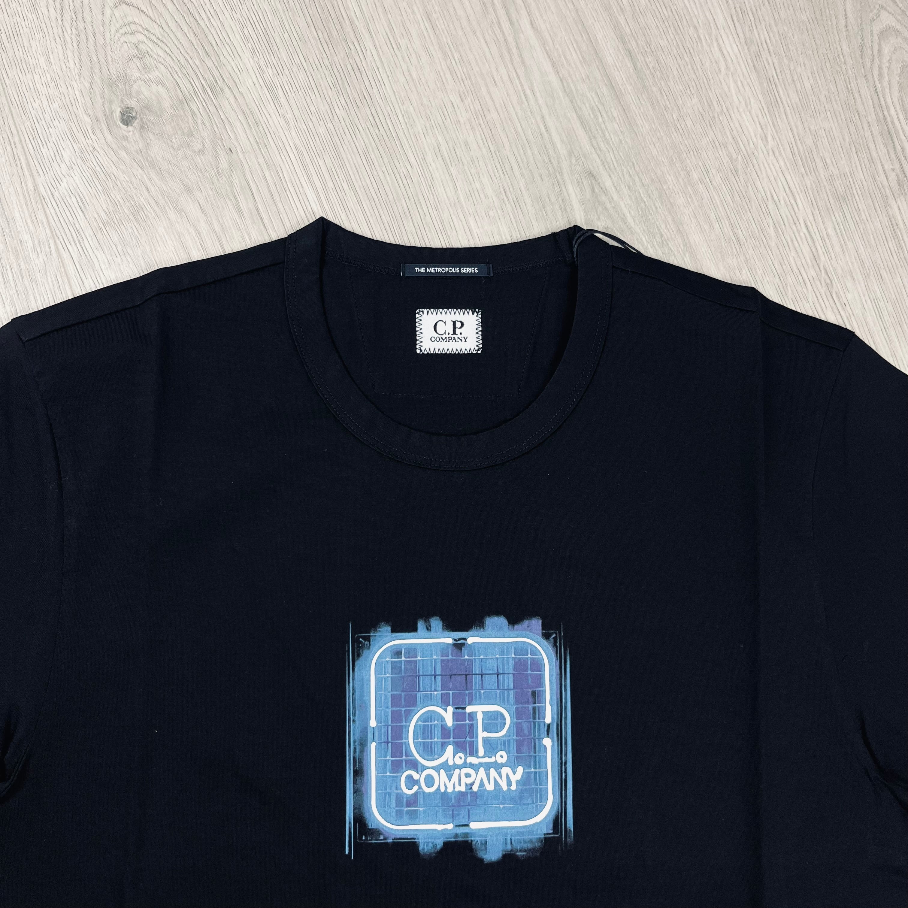 CP Company Metropolis T-shirt in Black. On sale at Open Attire.