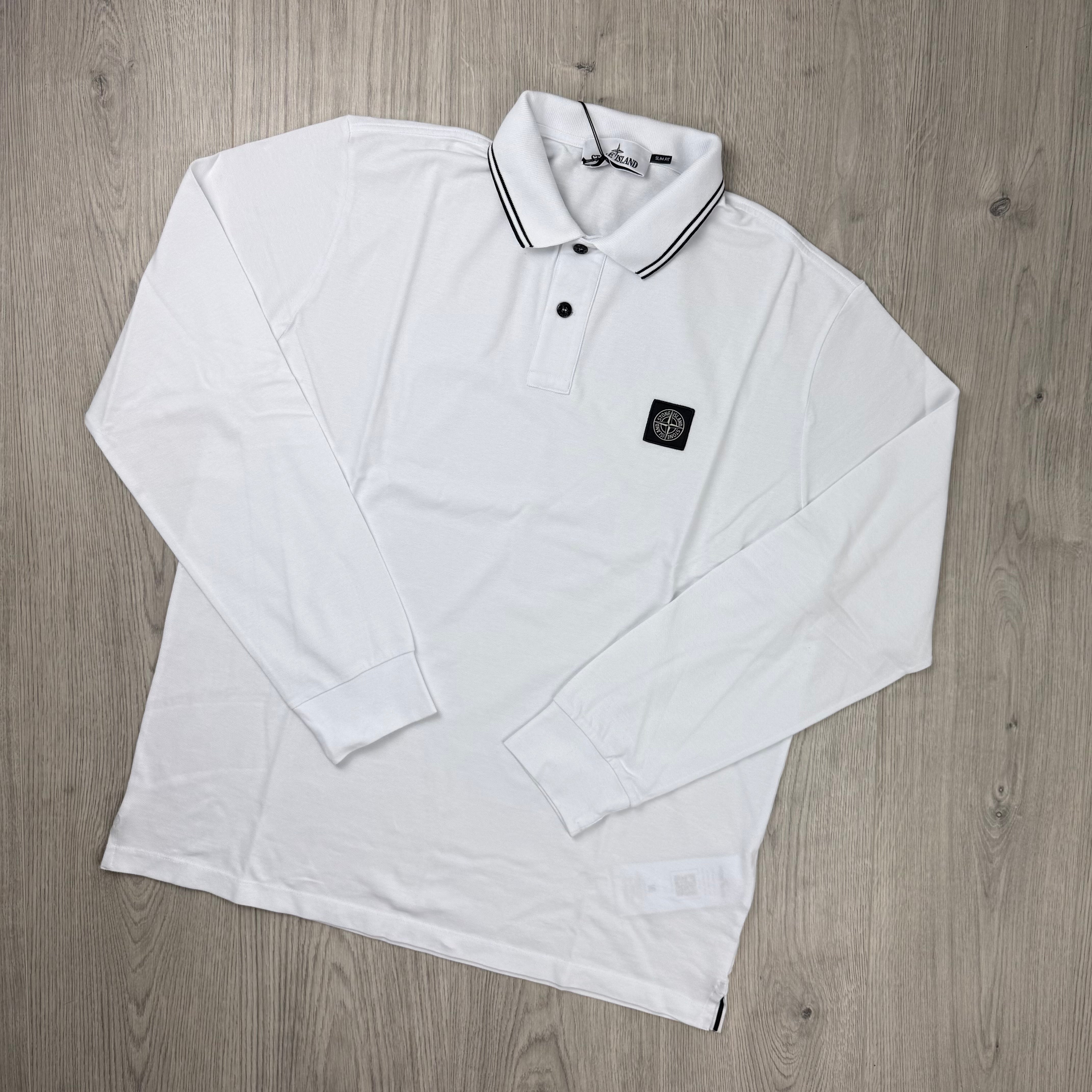 Stone Island Patch Polo Shirt - White
