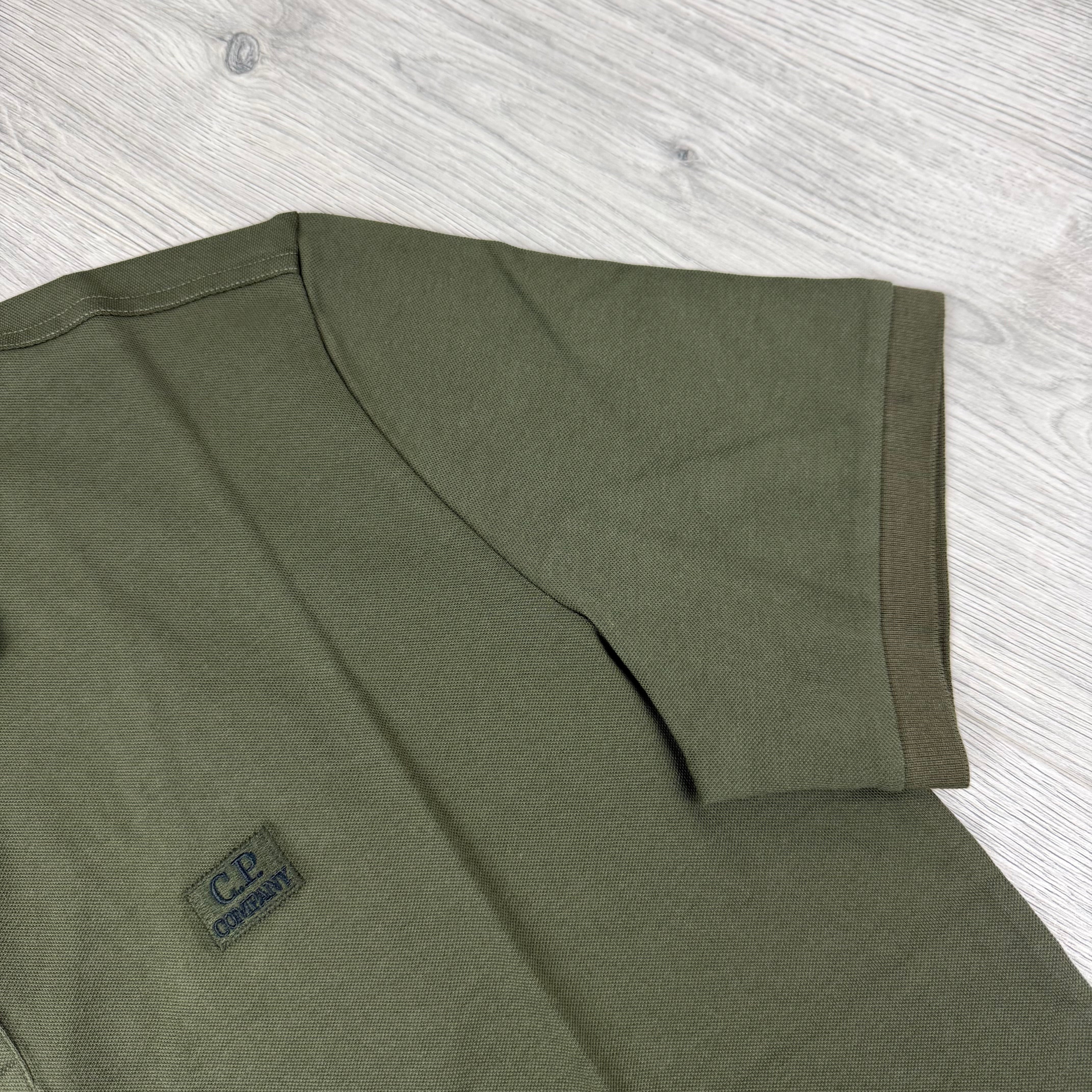 CP Company Piquet Polo Shirt - Ivy Green