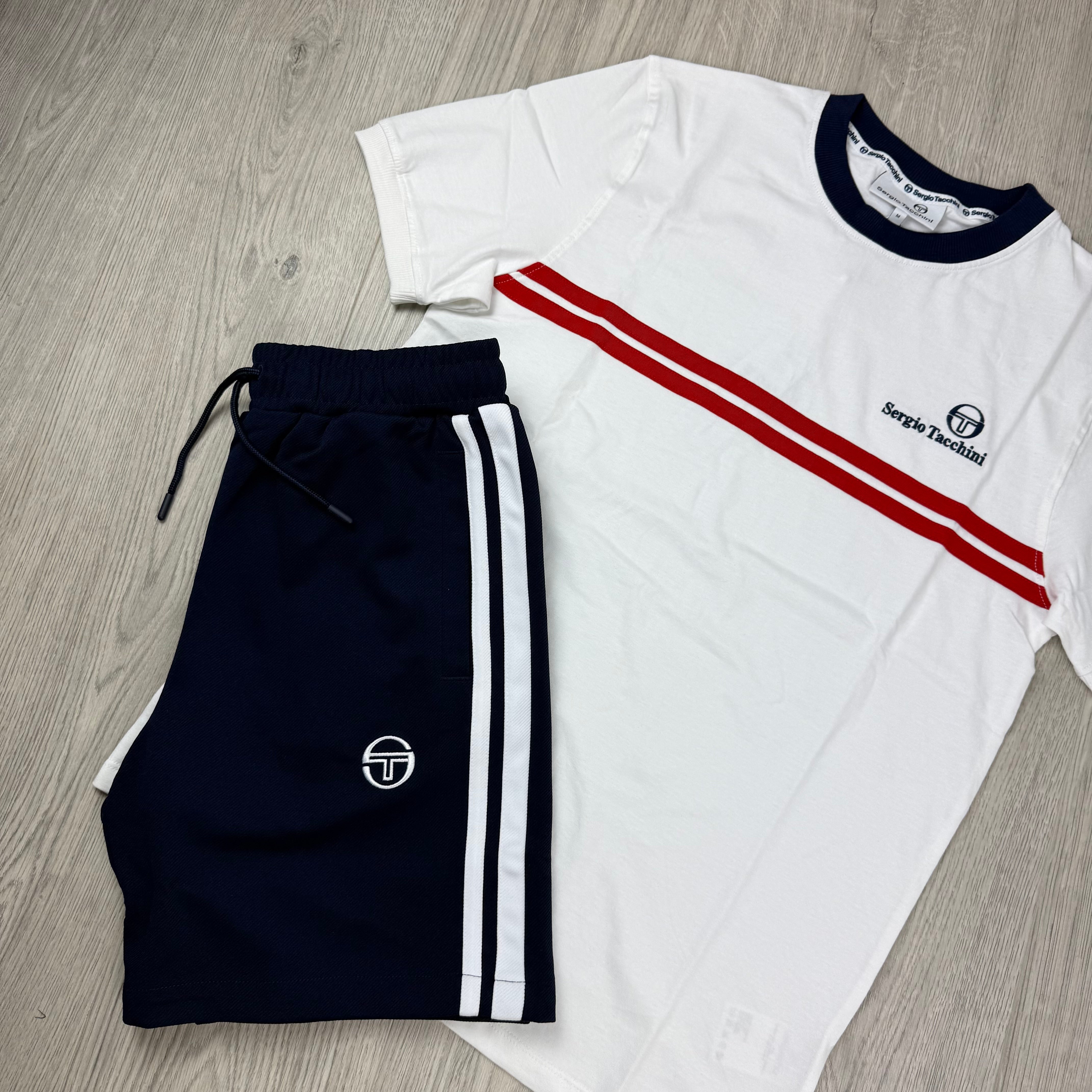 Sergio Tacchini 'Supermac' Set - White/Maritime Blue