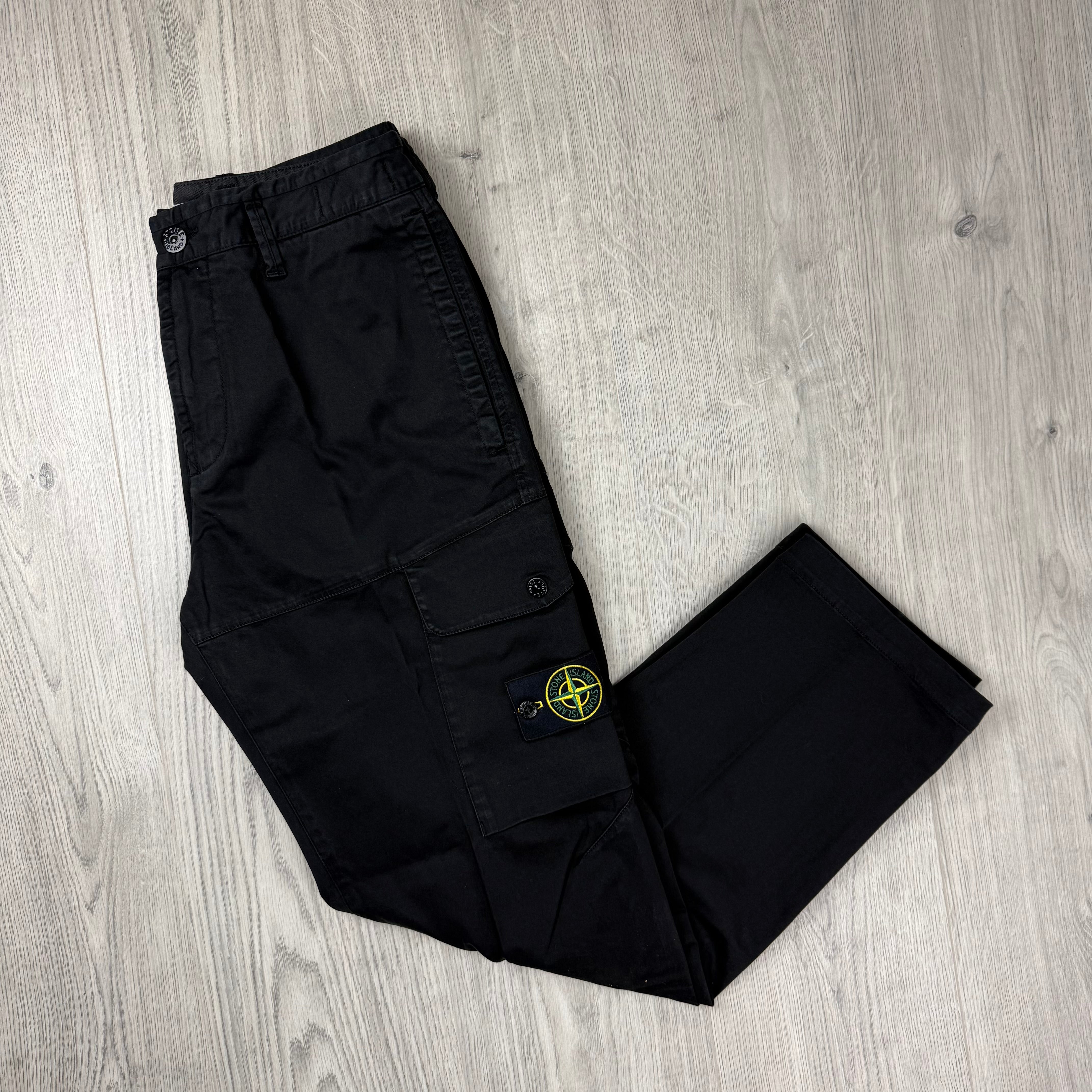 Stone Island Cargo Trousers - Black