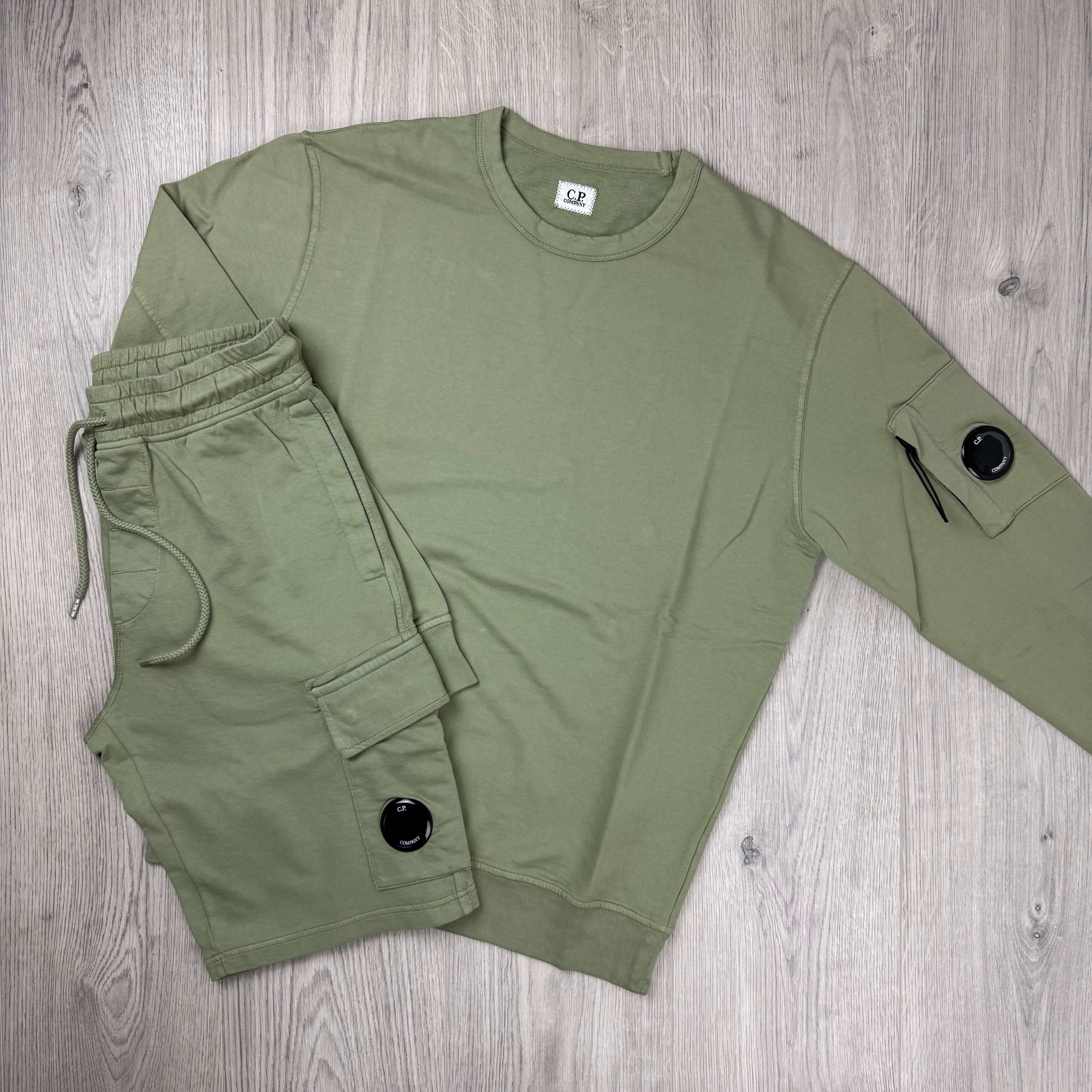 CP Company Light Fleece Tracksuit - Moss Gray