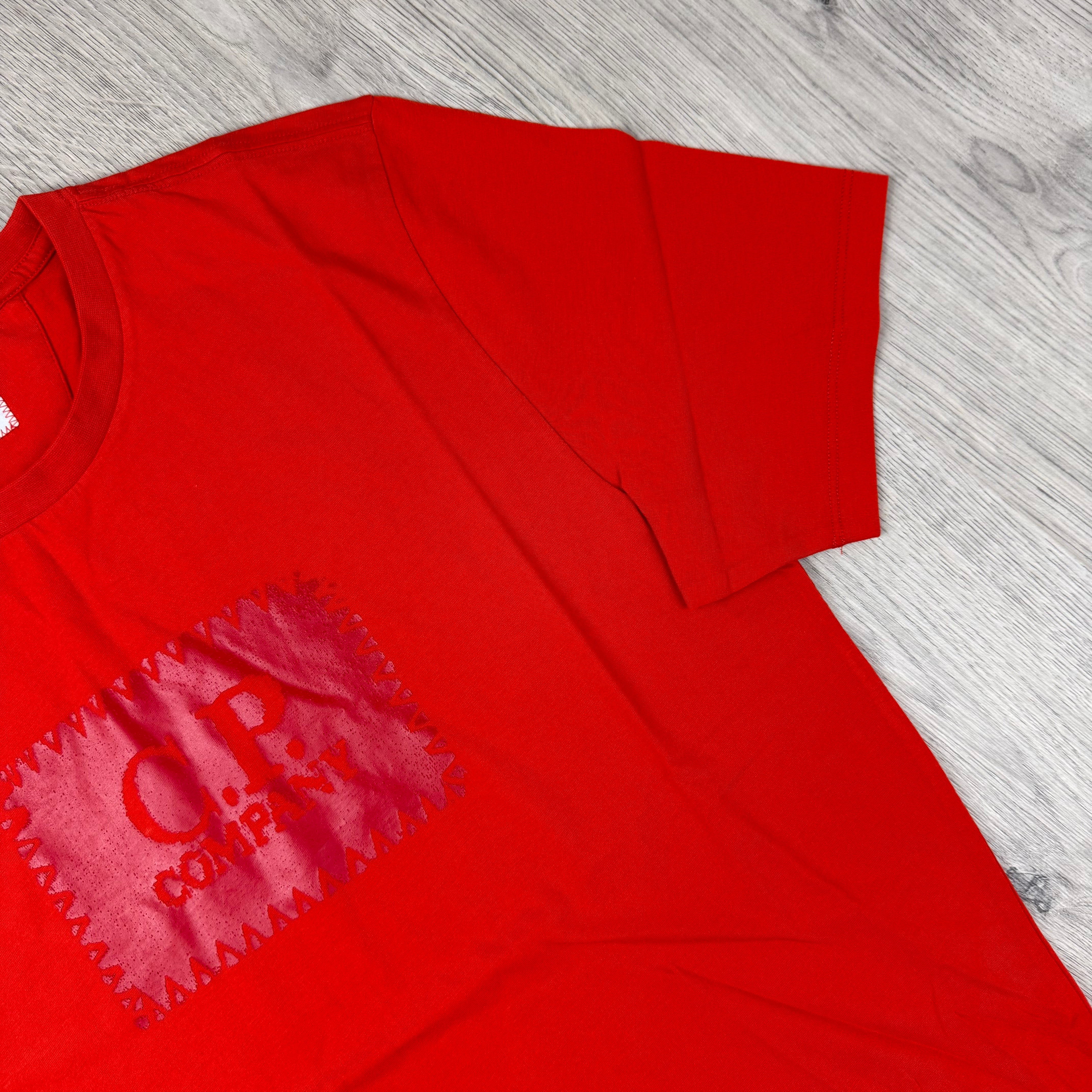 CP Company Stamp T-Shirt - Fiery Red